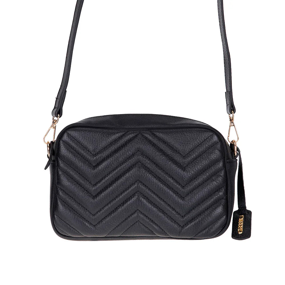 Carrera Serina Leather Women's Bag Black Bouletta