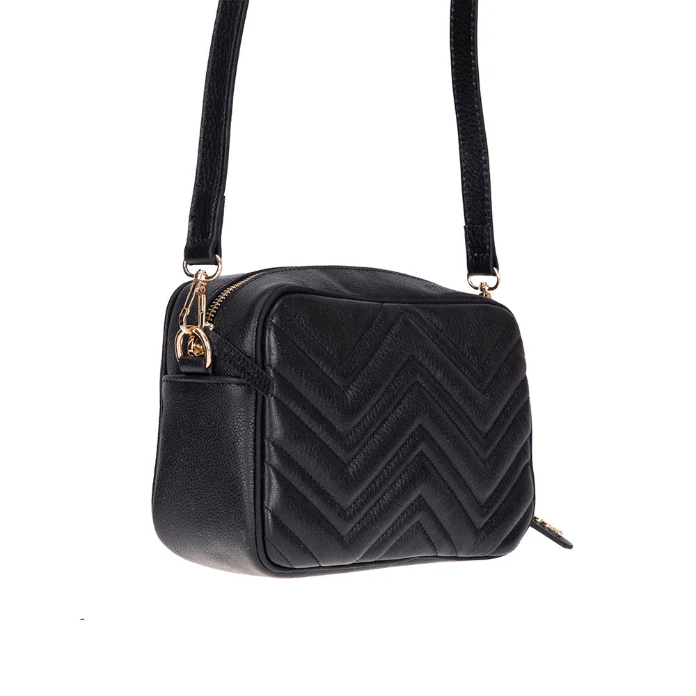Carrera Serina Leather Women's Bag Black Bouletta