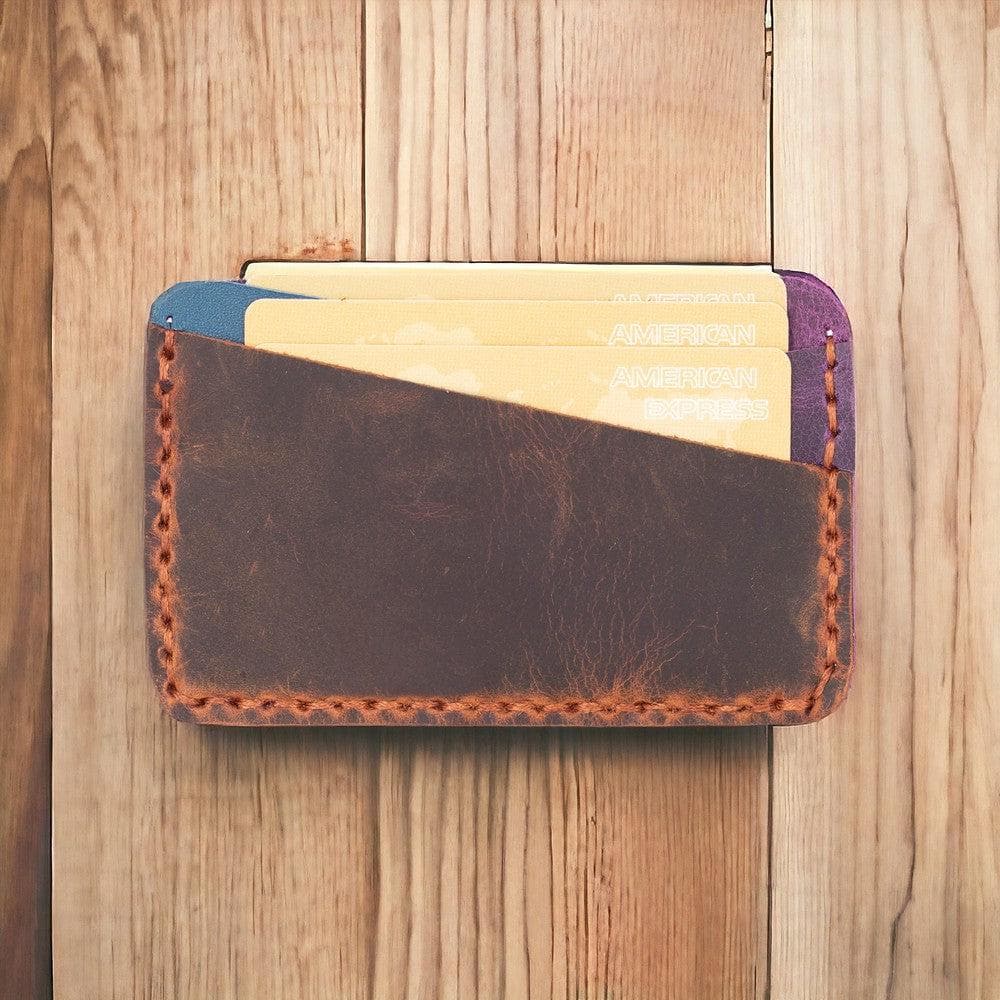 Carte Leather Card Holder Light Red Bouletta