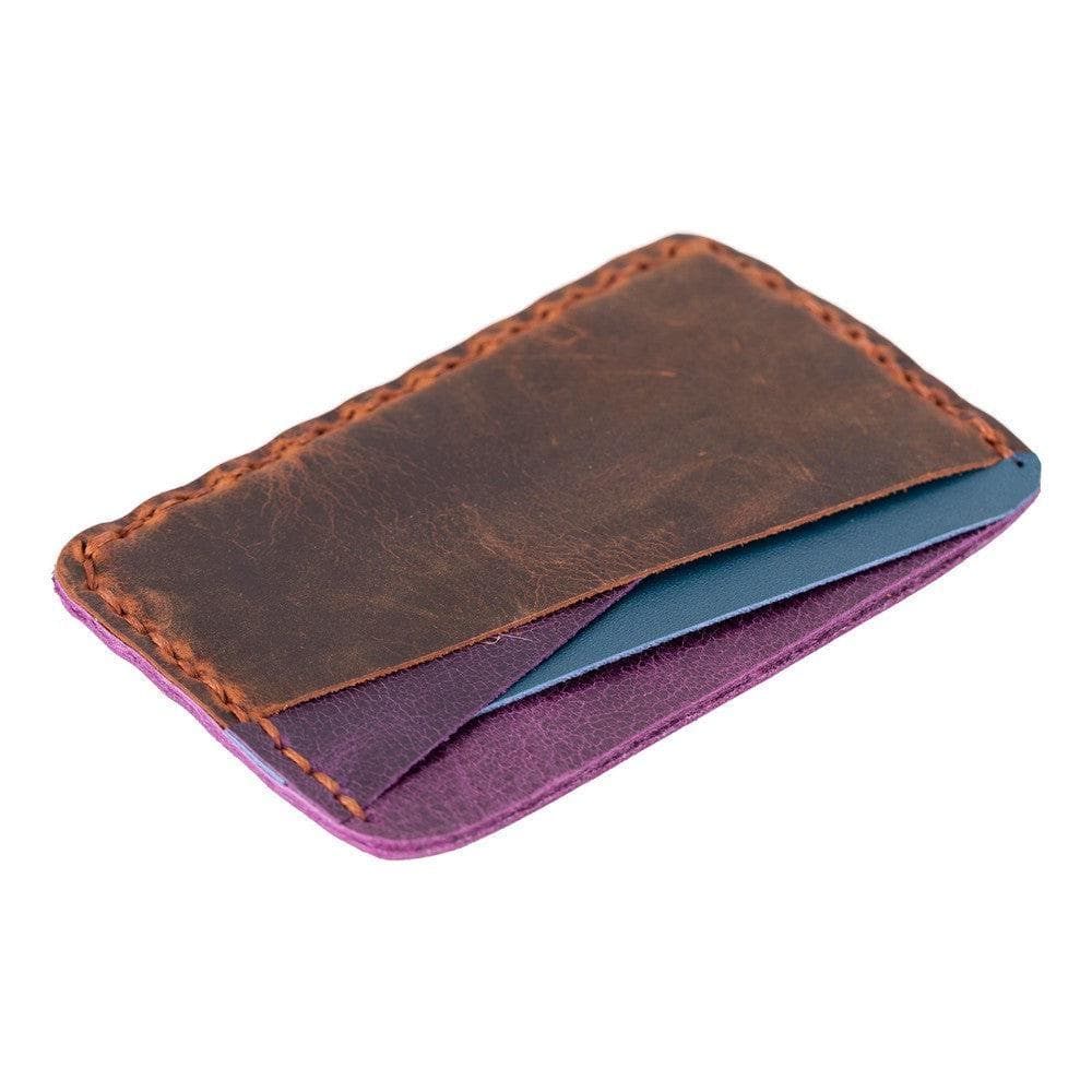 Carte Leather Card Holder Light Red Bouletta