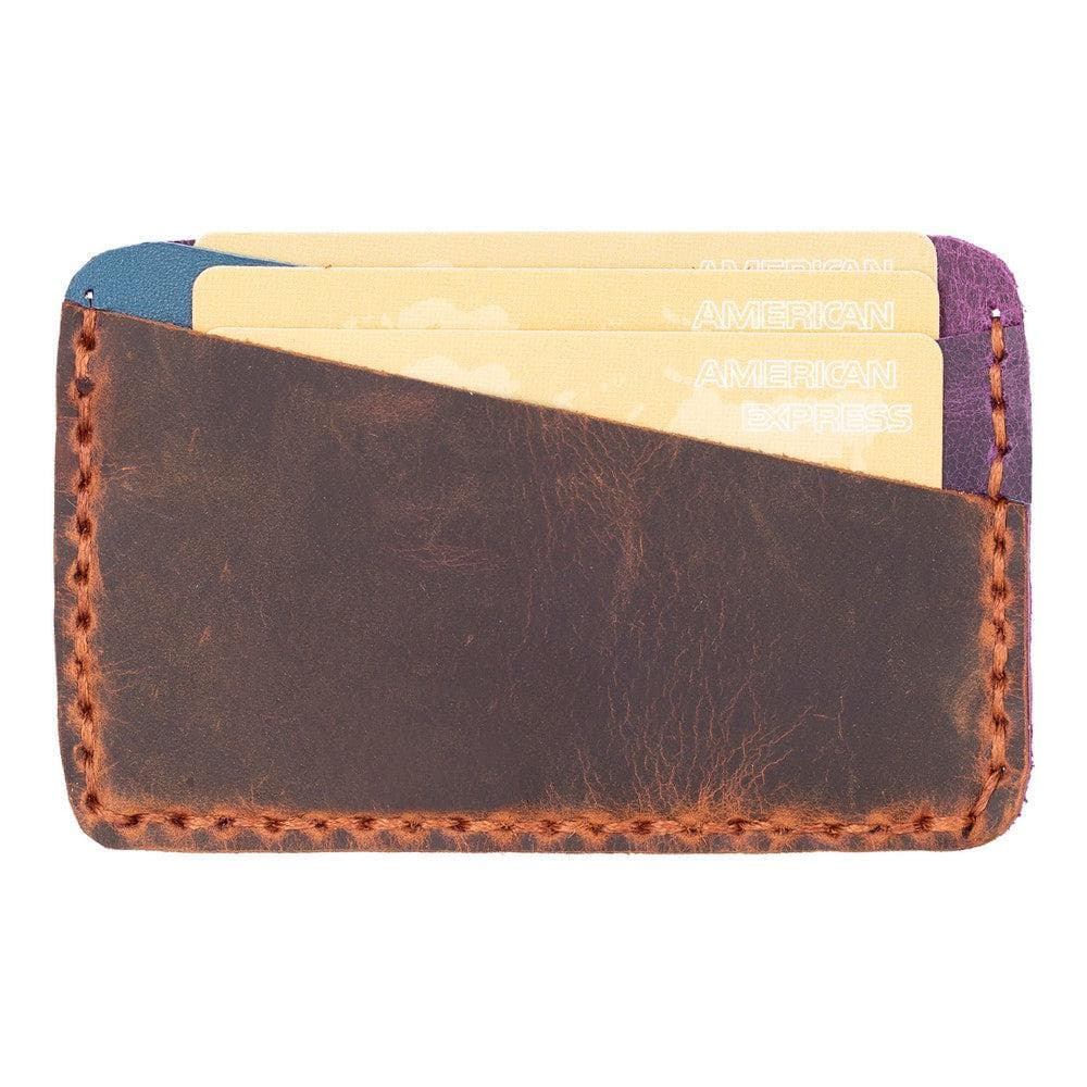Carte Leather Card Holder Light Red Bouletta