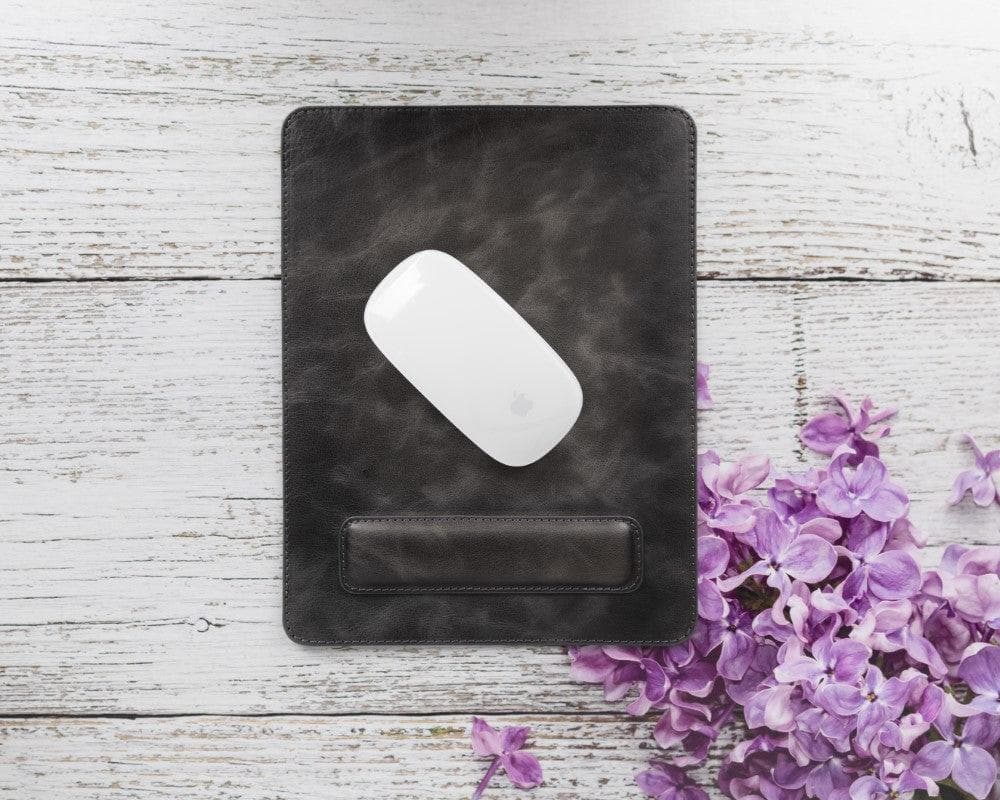 Comfy Genuine Leather Mouse Pad Gray Bouletta