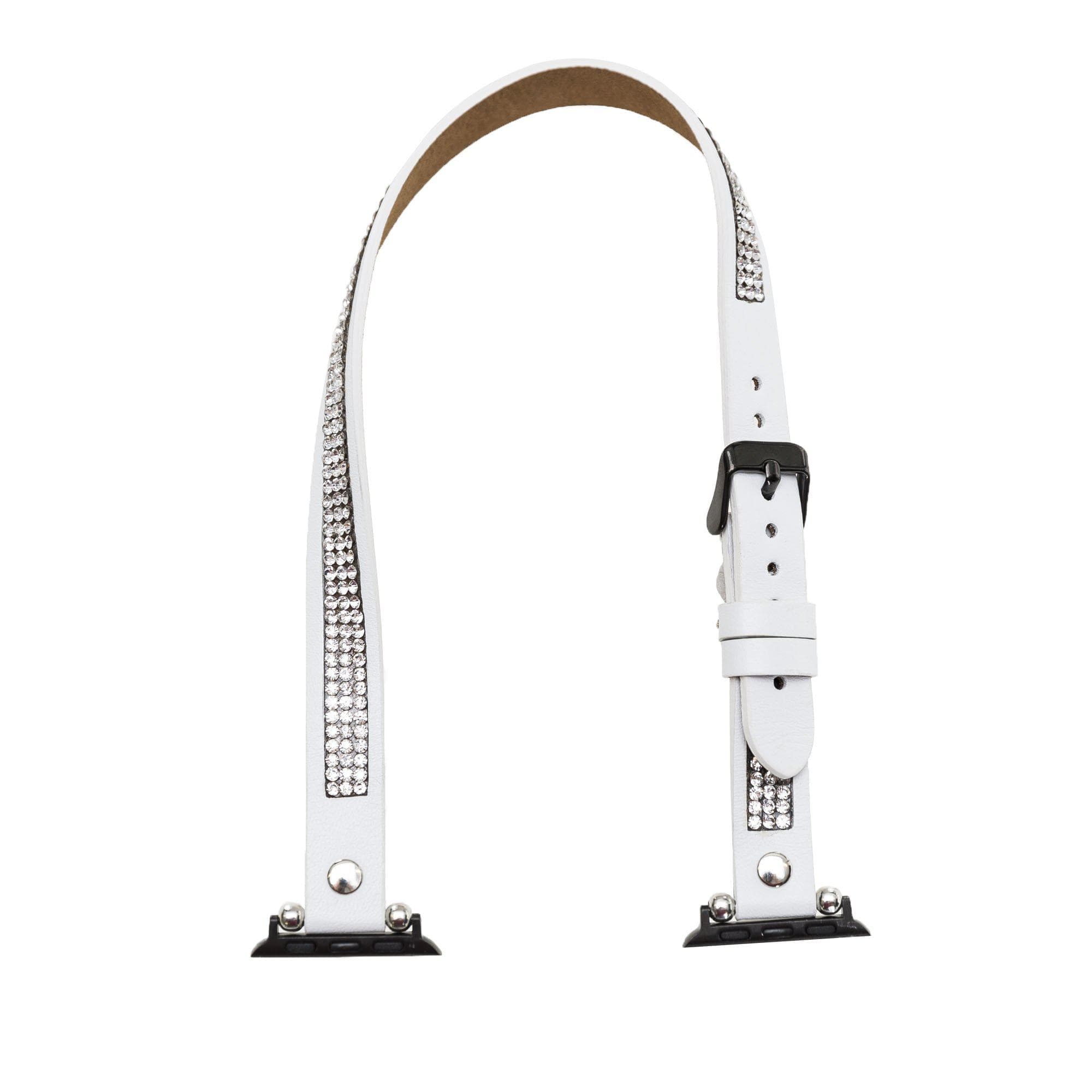 Crystal Double Tour Leather Apple Watch Band Bouletta