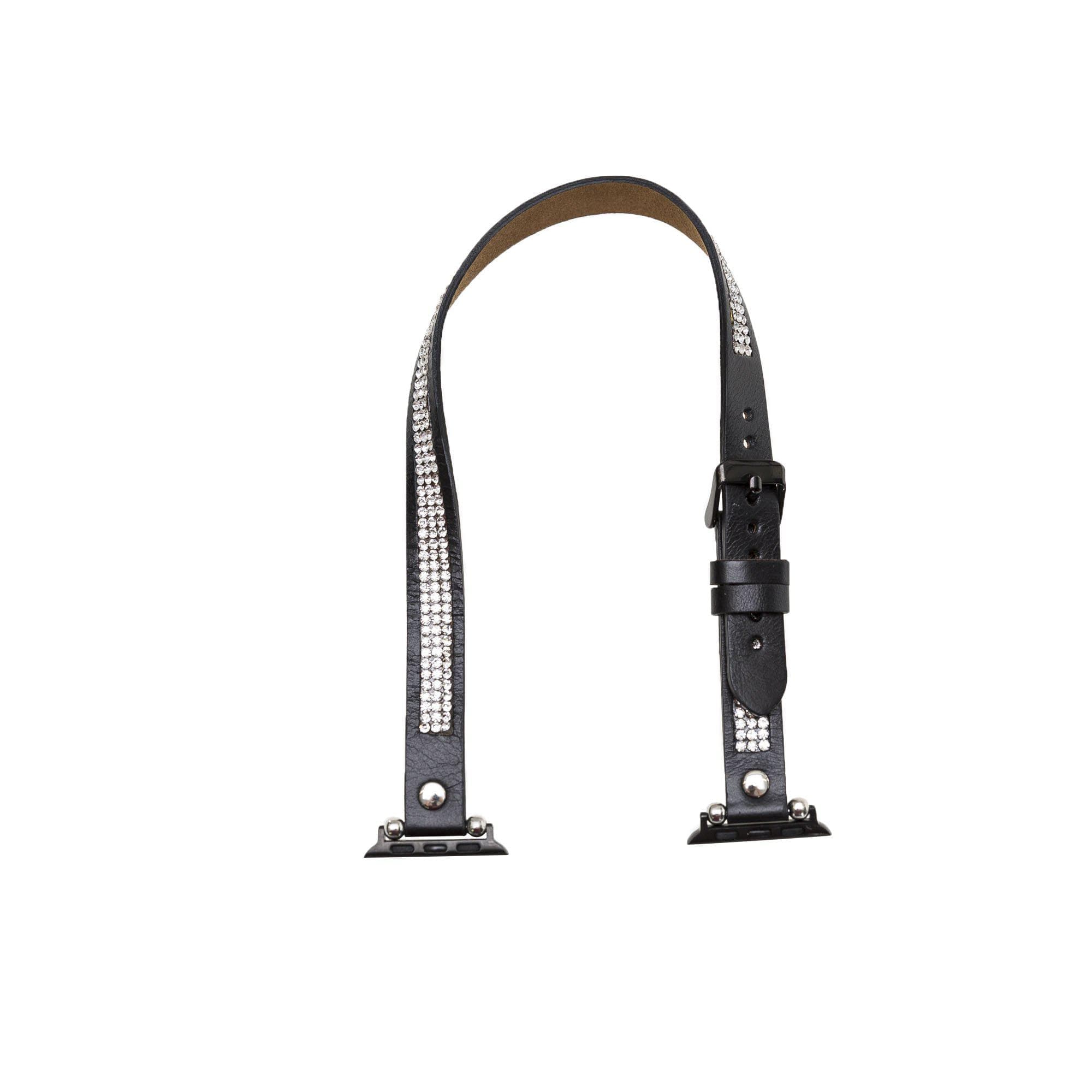 Crystal Double Tour Leather Apple Watch Band Bouletta