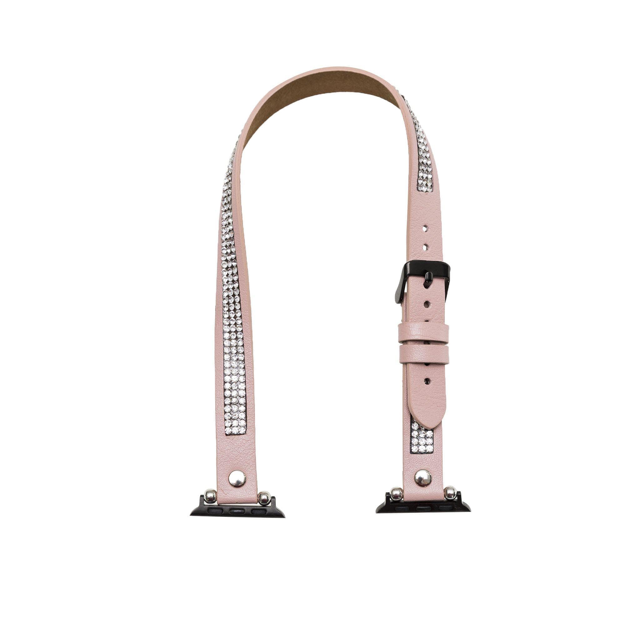 Crystal Double Tour Leather Apple Watch Band Bouletta