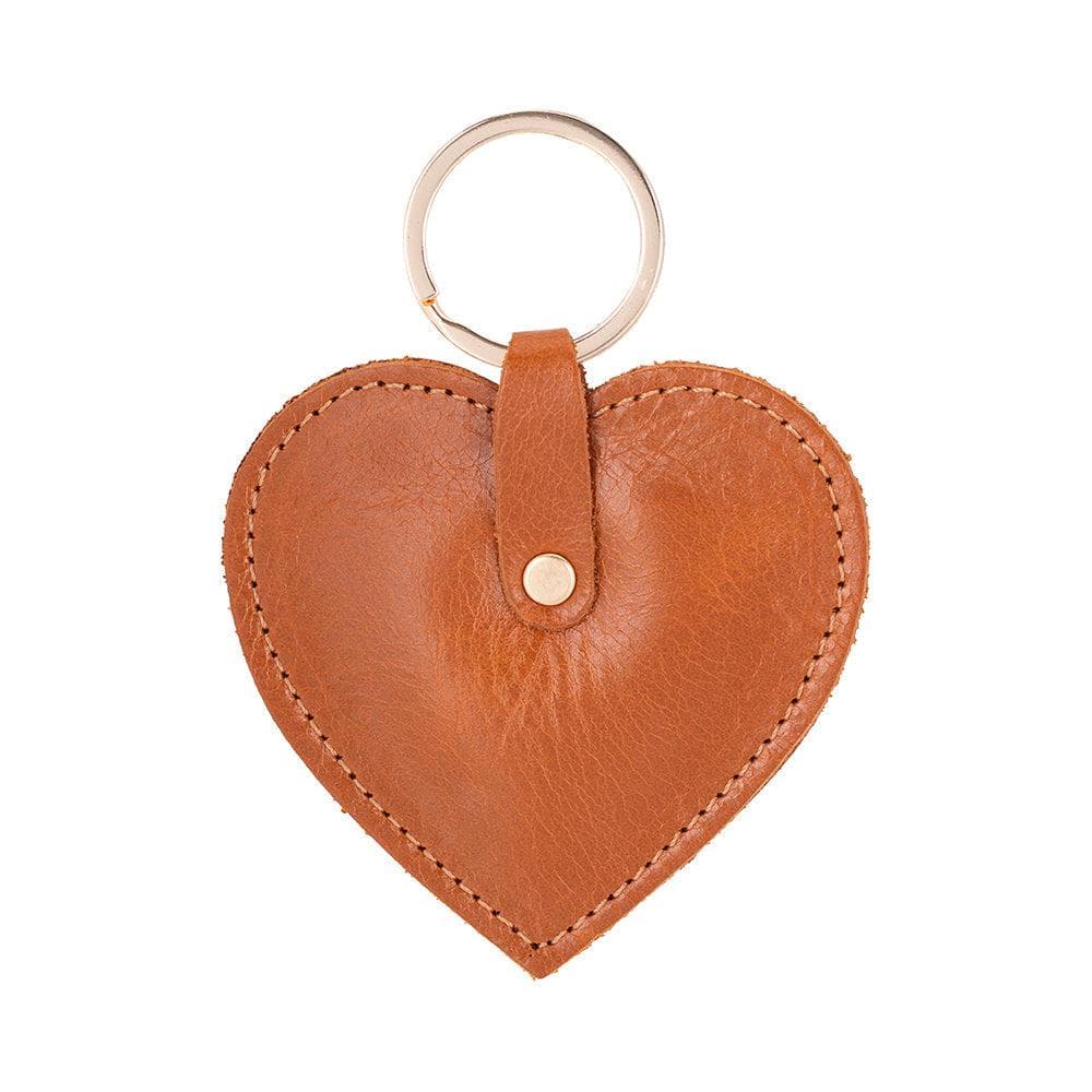 Cuore Leather Keyring Sandy Tan Bouletta