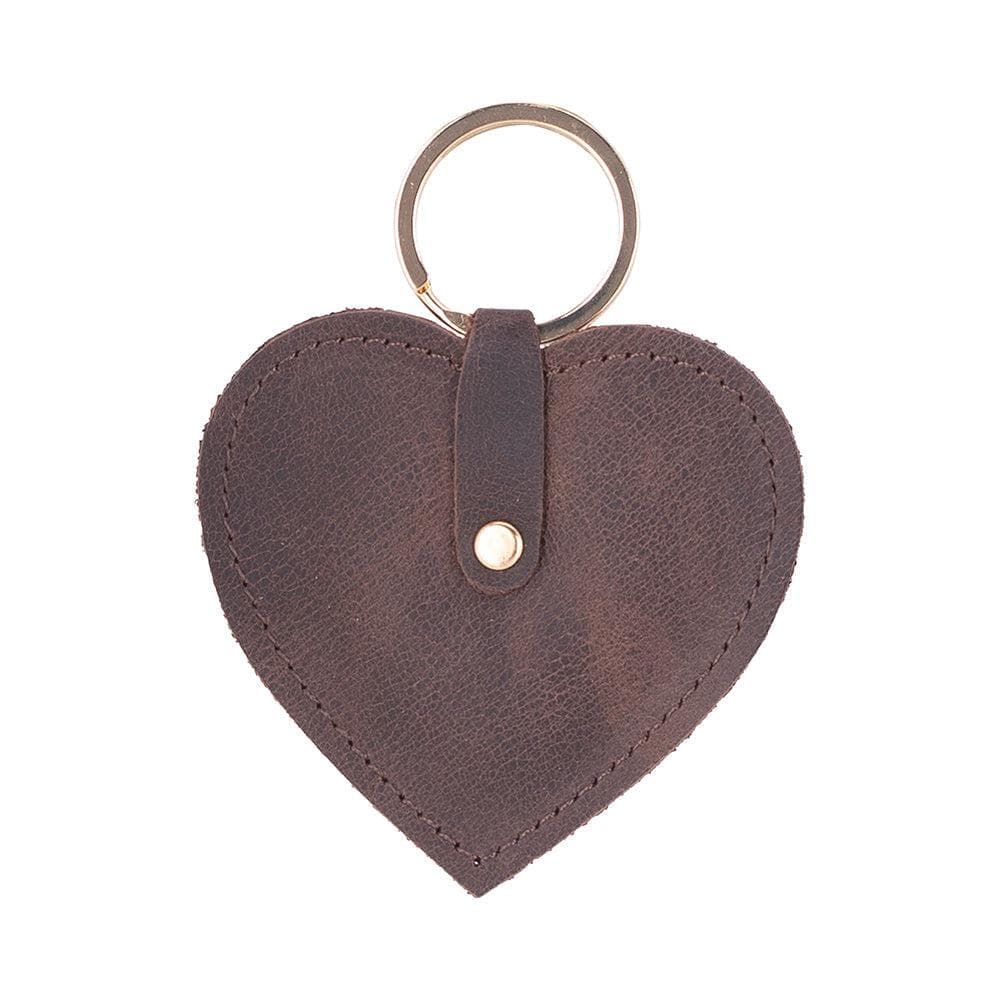 Cuore Leather Keyring Dark Brown Bouletta