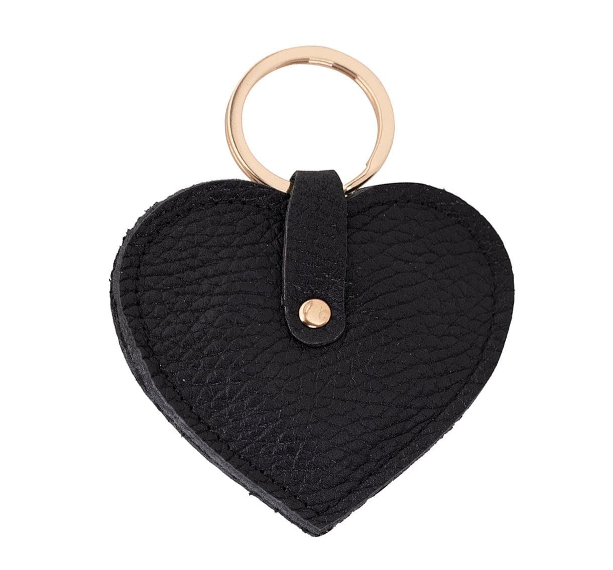 Cuore Leather Keyring Shadow Black Bouletta