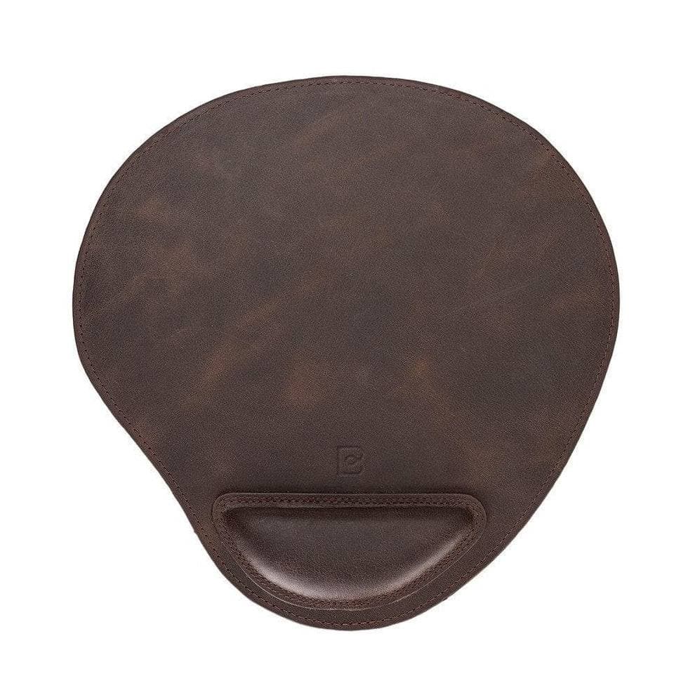 Cushioned Genuine Leather Mouse Pad Saddle Brown Bouletta