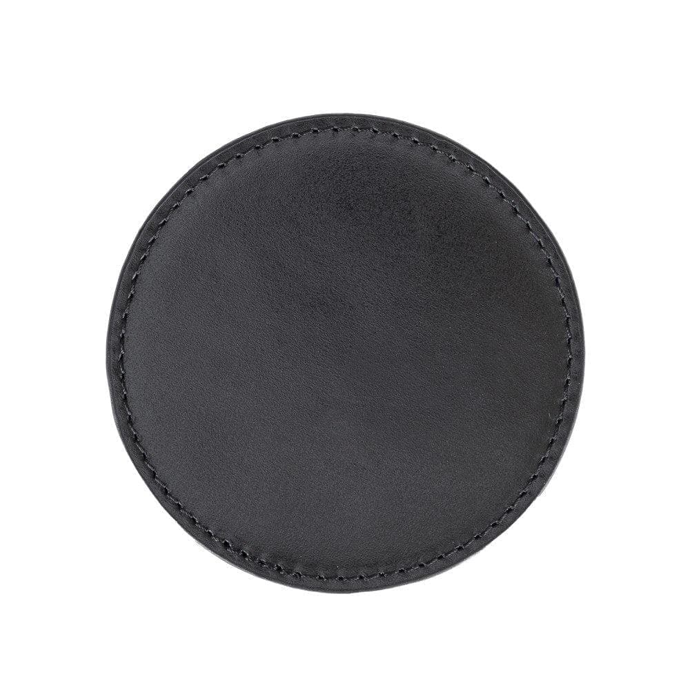 Divine Leather Cup Coaster Set Black Bouletta