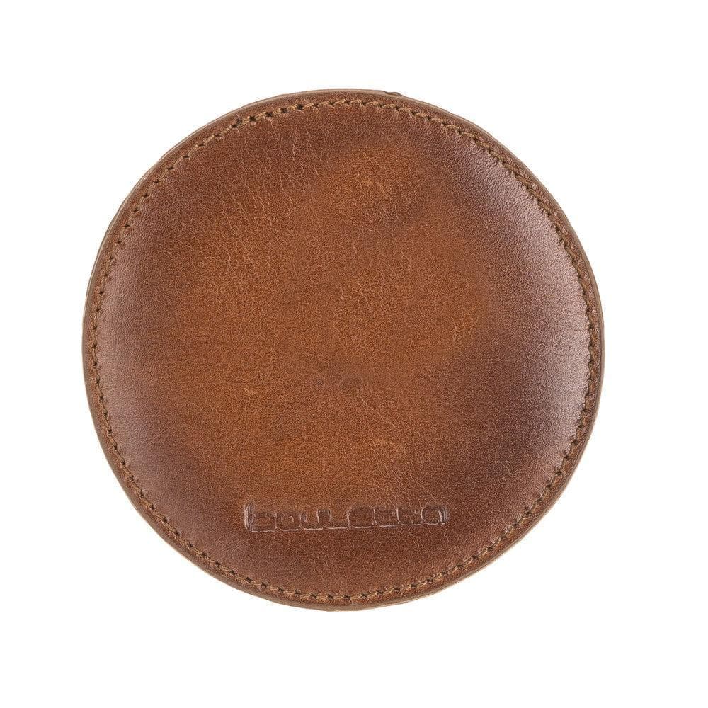 Divine Leather Cup Coaster Set Tan Bouletta