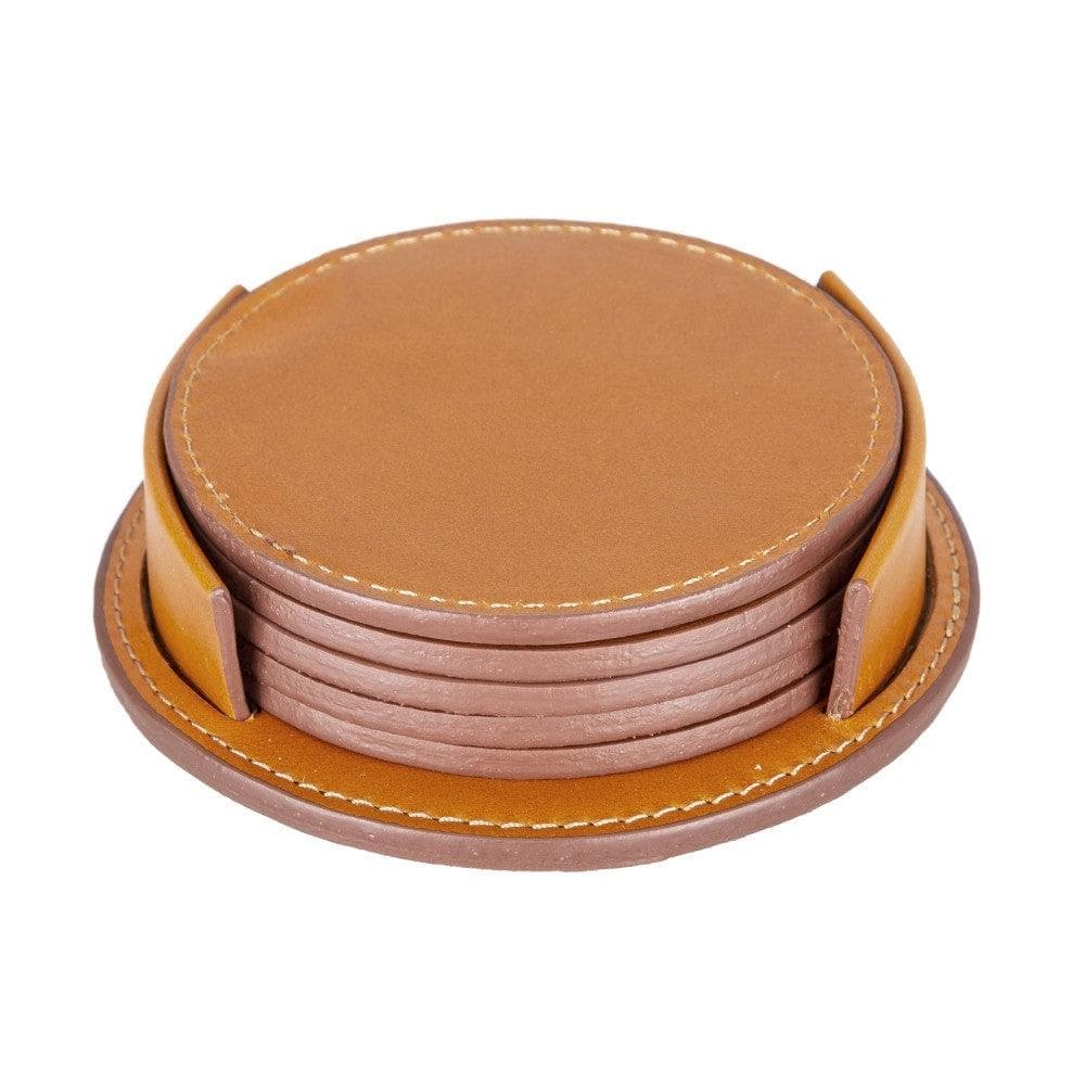 Divine Leather Cup Coaster Set Bouletta