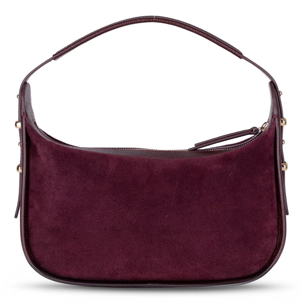 Dolcezza Suede Leather Women's Bag Burgundy Bouletta