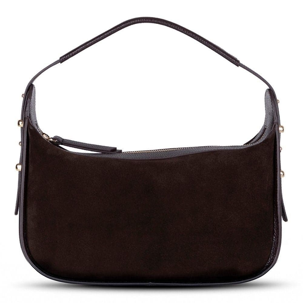 Dolcezza Suede Leather Women's Bag Brown Bouletta