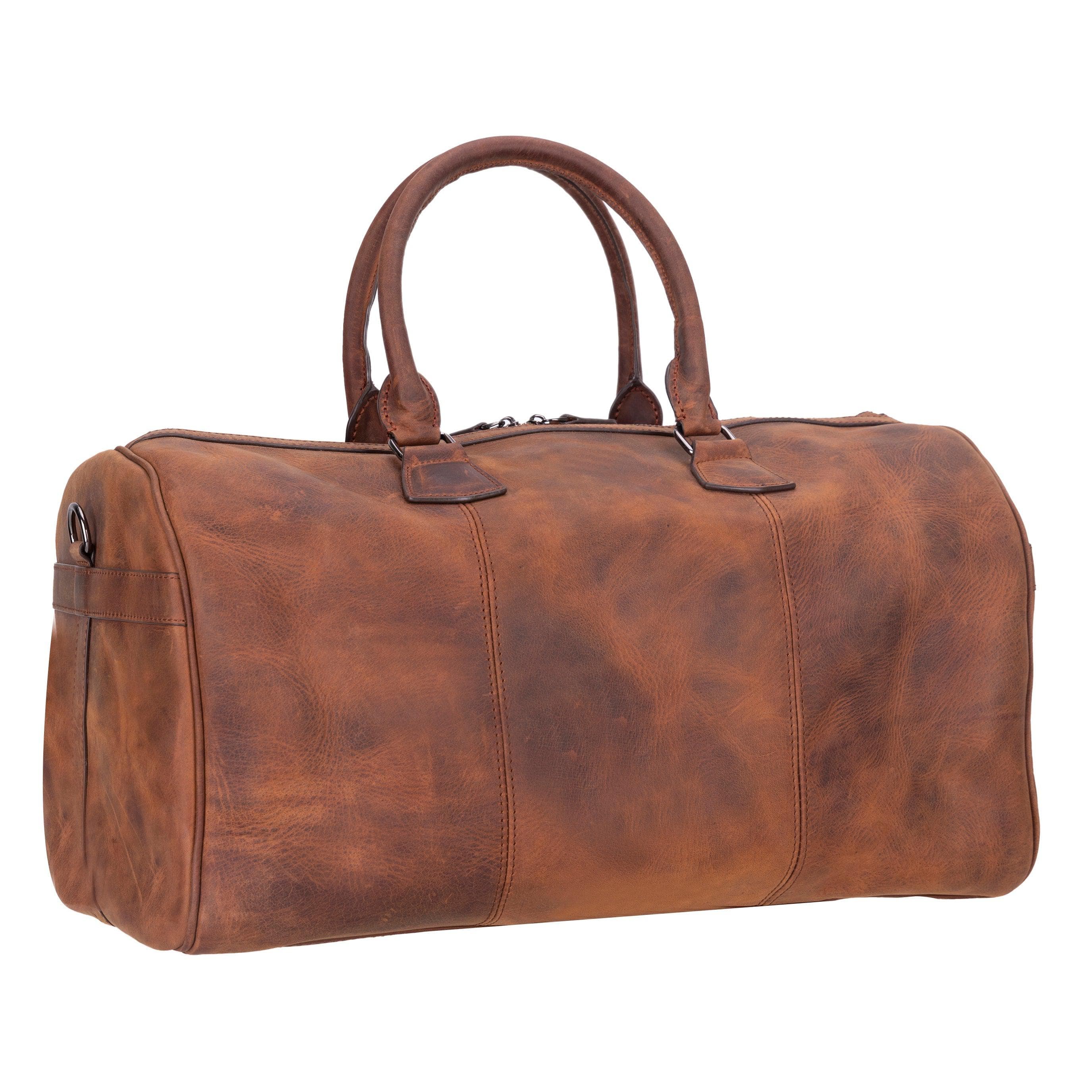 Dolly Leather Weekend Duffle Bag Saddle Brown Bouletta