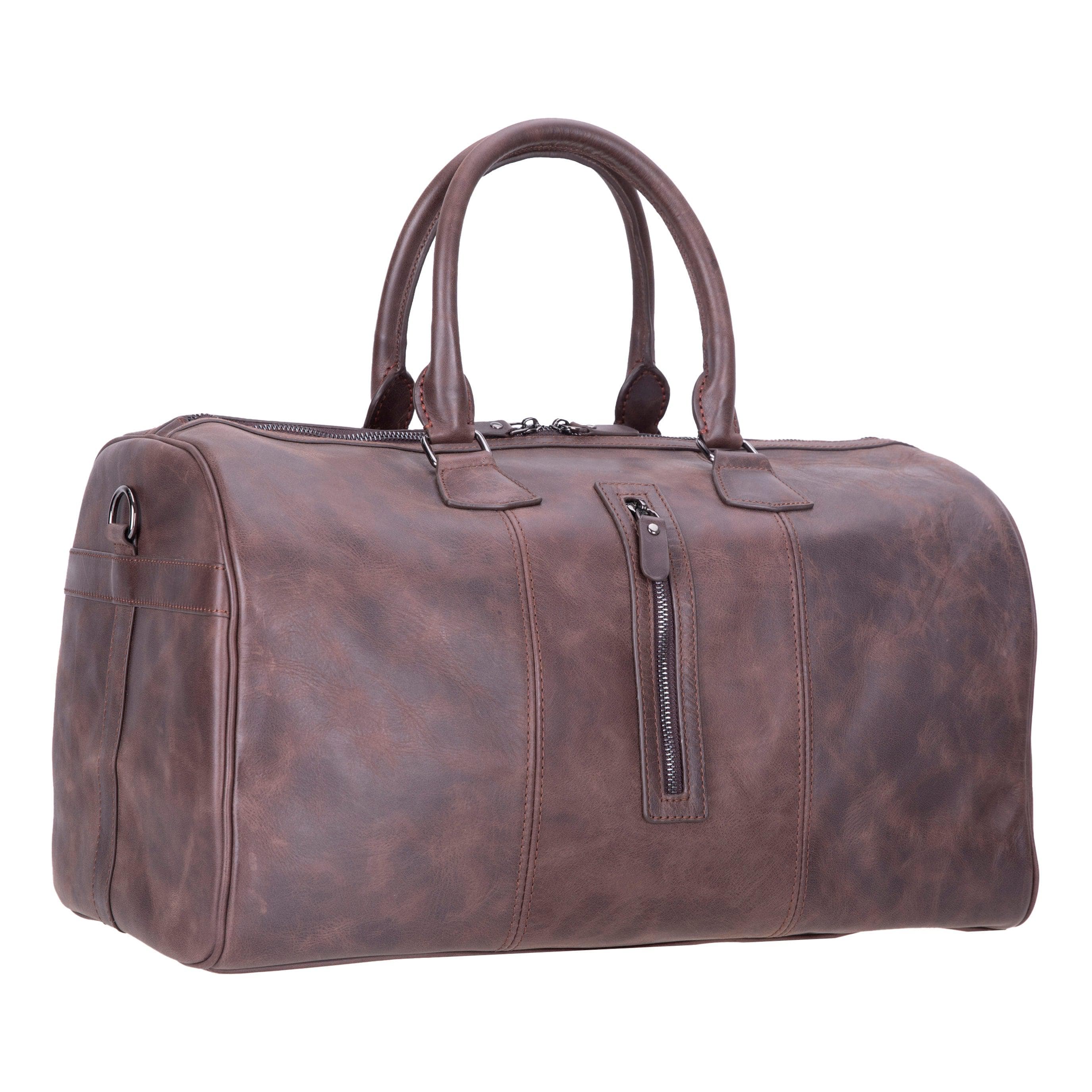 Dolly Leather Weekend Duffle Bag Brown Bouletta