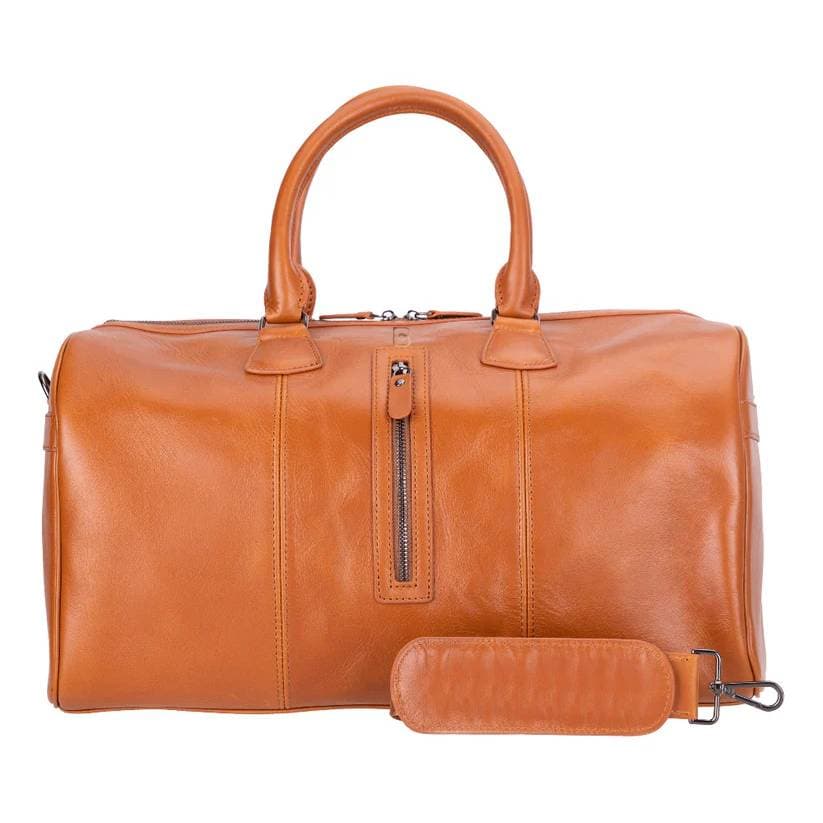 Dolly Leather Weekend Duffle Bag Tan Bouletta