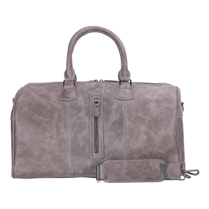 Dolly Leather Weekend Duffle Bag Gray Bouletta