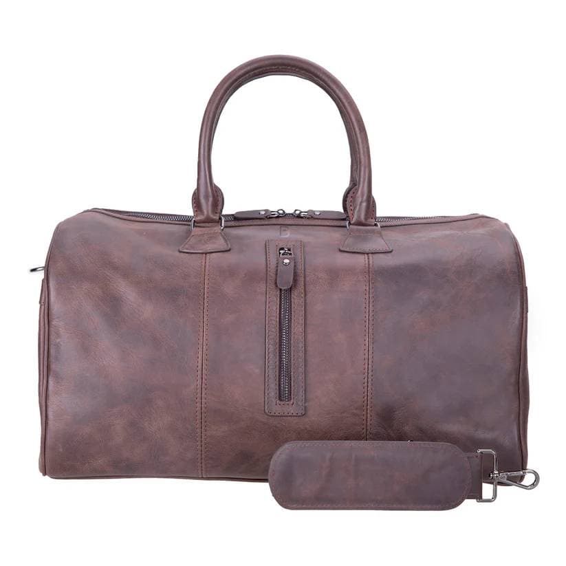 Dolly Leather Weekend Duffle Bag Brown Bouletta