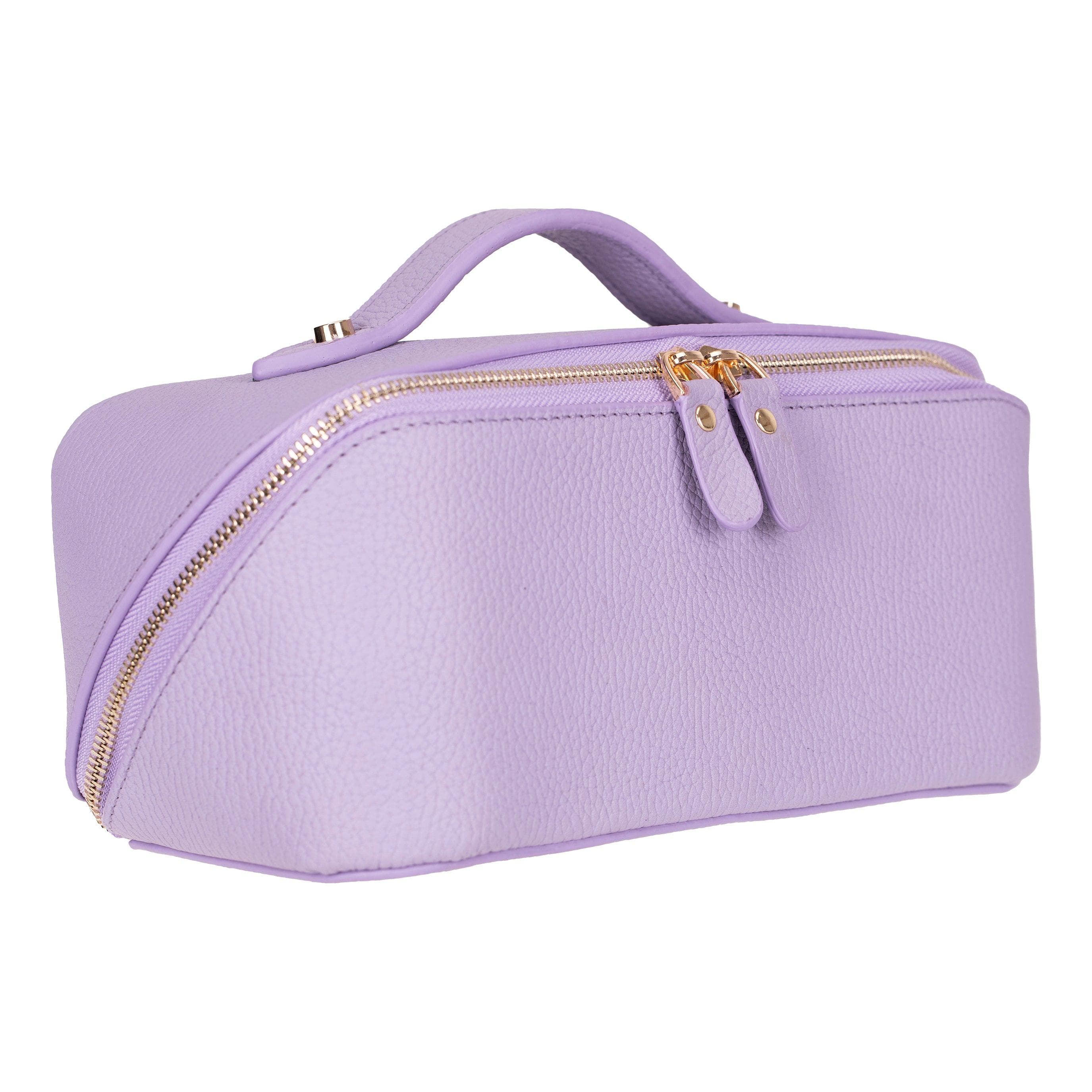 Ella Genuine Leather Dopp Kit Magenta Bouletta
