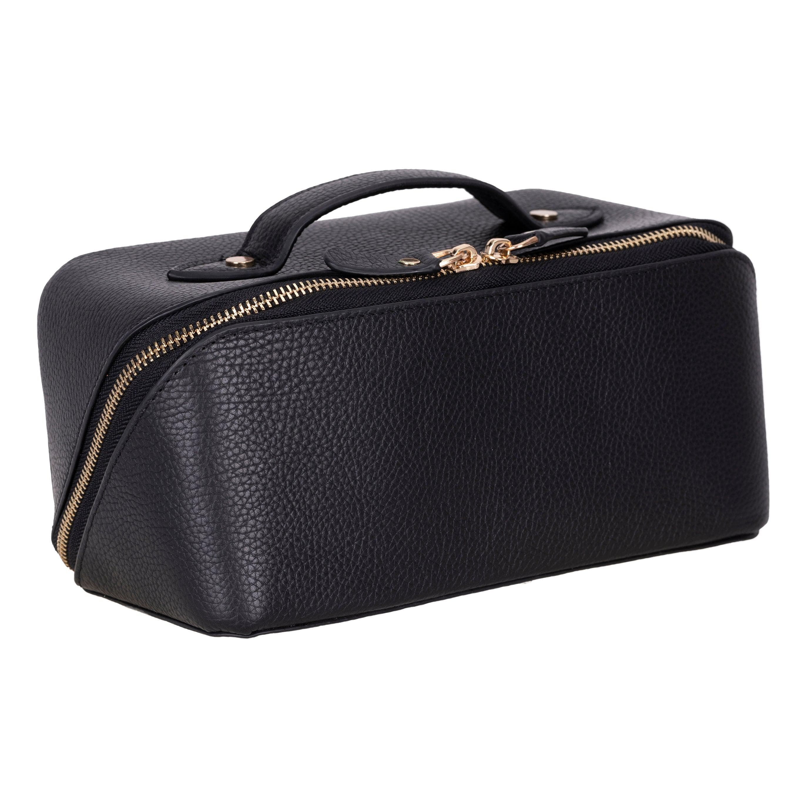 Ella Genuine Leather Dopp Kit Saddle Brown Bouletta