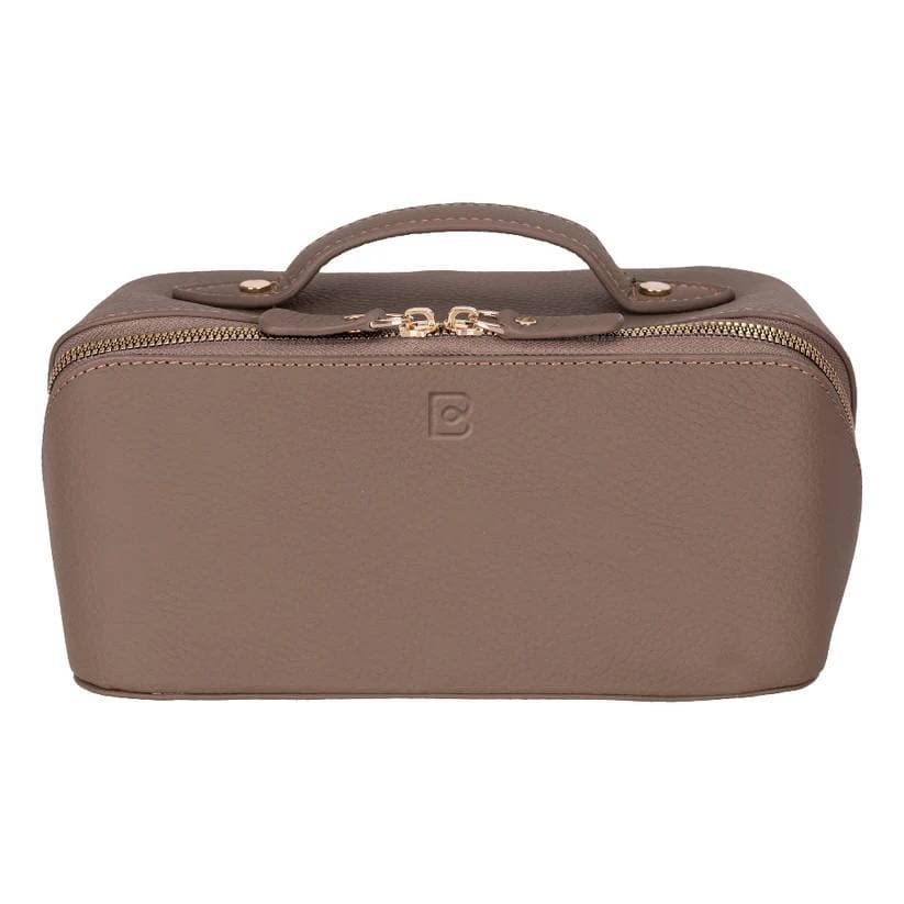 Ella Genuine Leather Dopp Kit Khaki Bouletta