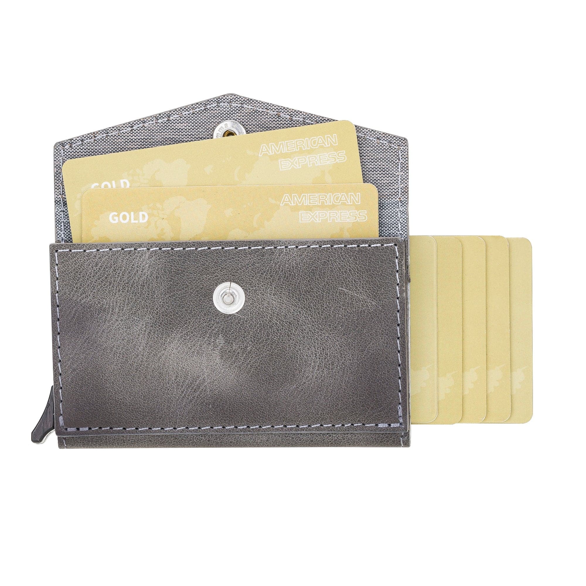 Envelope Mechanical Card Holder Gray Bouletta