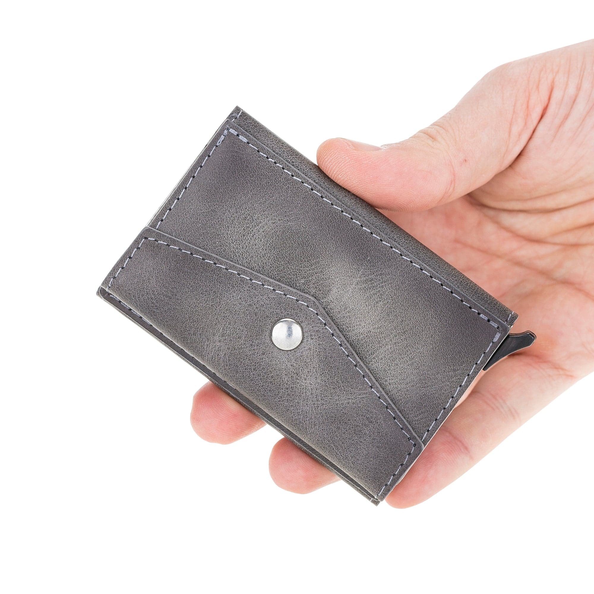 Envelope Mechanical Card Holder Gray Bouletta