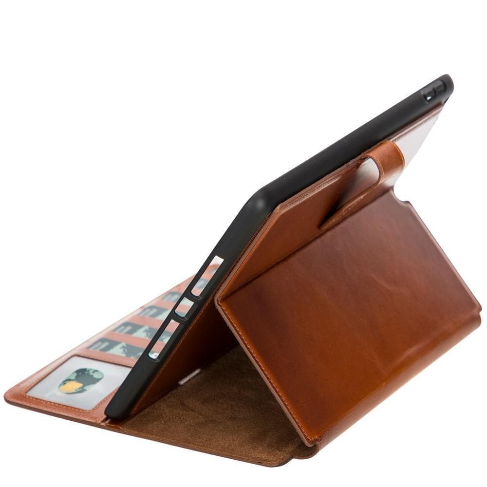 Eto iPad 10.2" Leather Wallet Case Tan Bouletta
