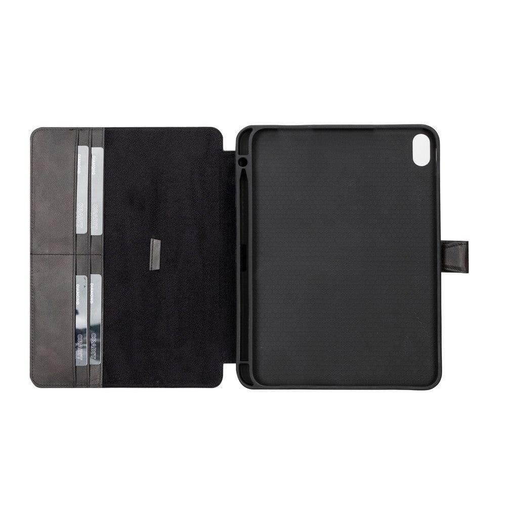 Eto iPad Air 10.9" Leather Wallet Case I Pad Air 10.9" 2020 4th Gen / Charcoal Bouletta