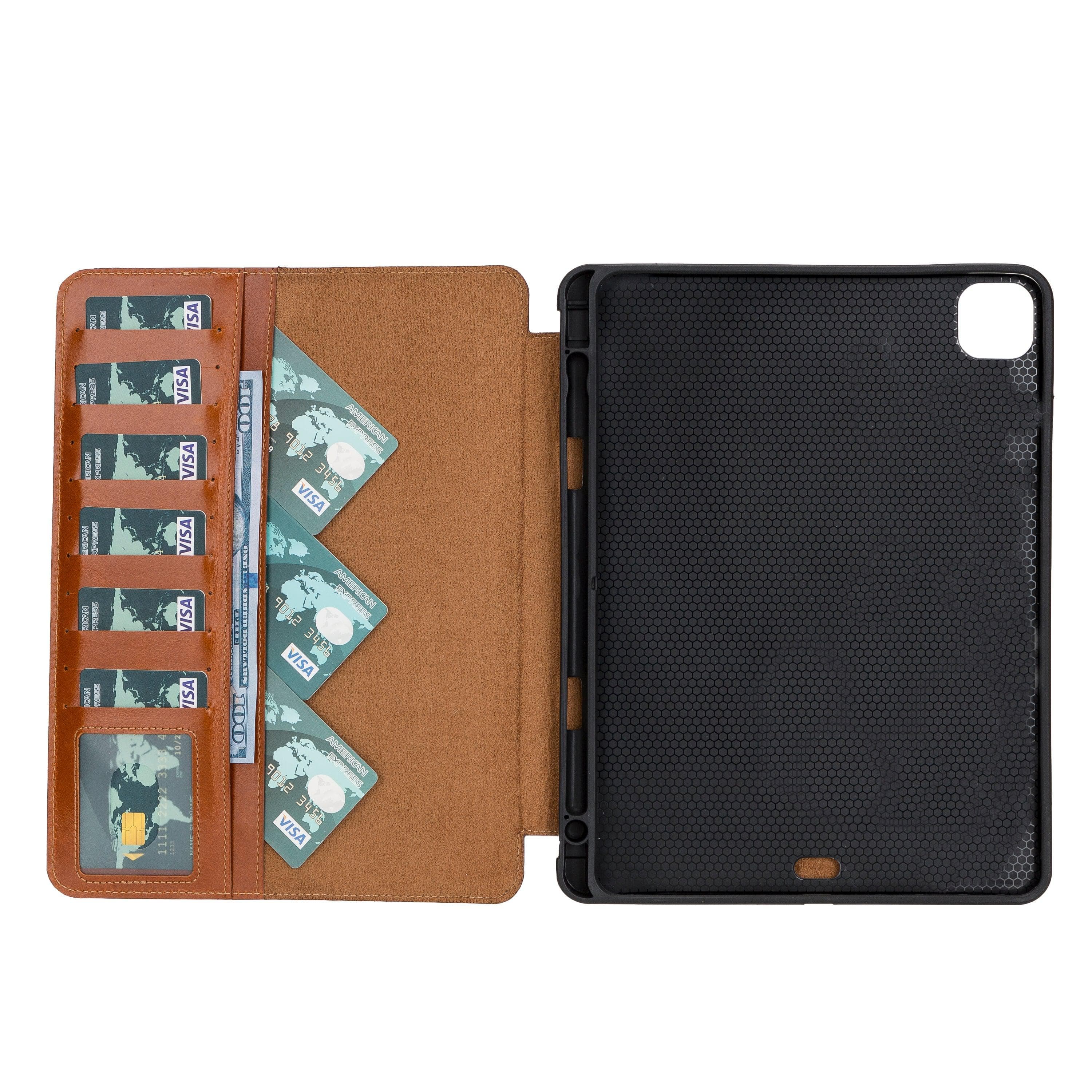 Eto iPad Pro 11" (M4-2024) Leather Wallet Case Bouletta