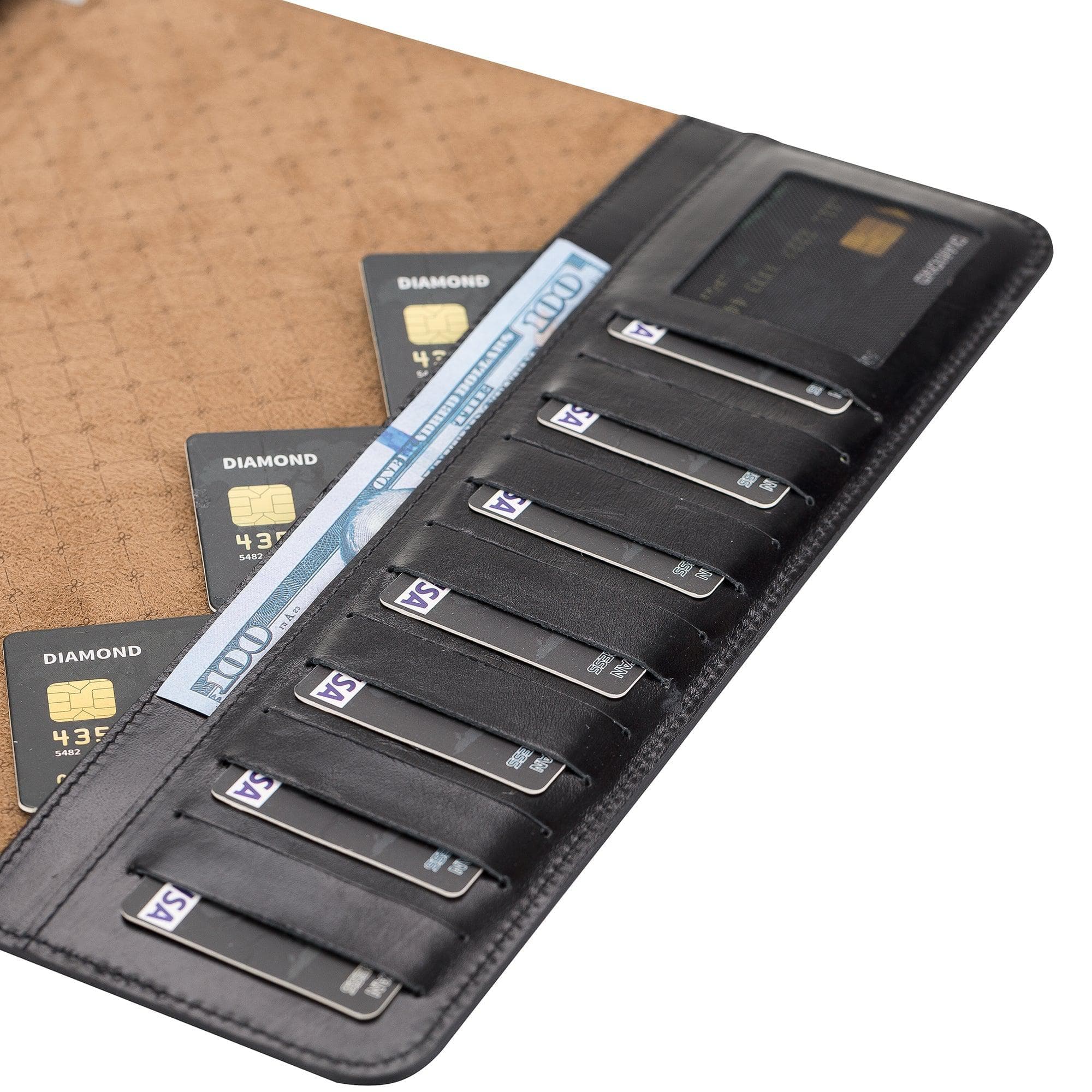 Eto iPad Pro 13" (M4-2024) Leather Wallet Case Bouletta