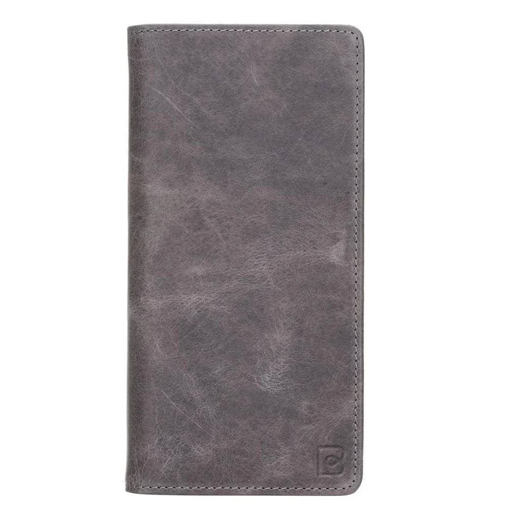 Evra Customizable, Genuine Leather Universal Wallet for Unisex Tiguan Grey / Leather Bouletta