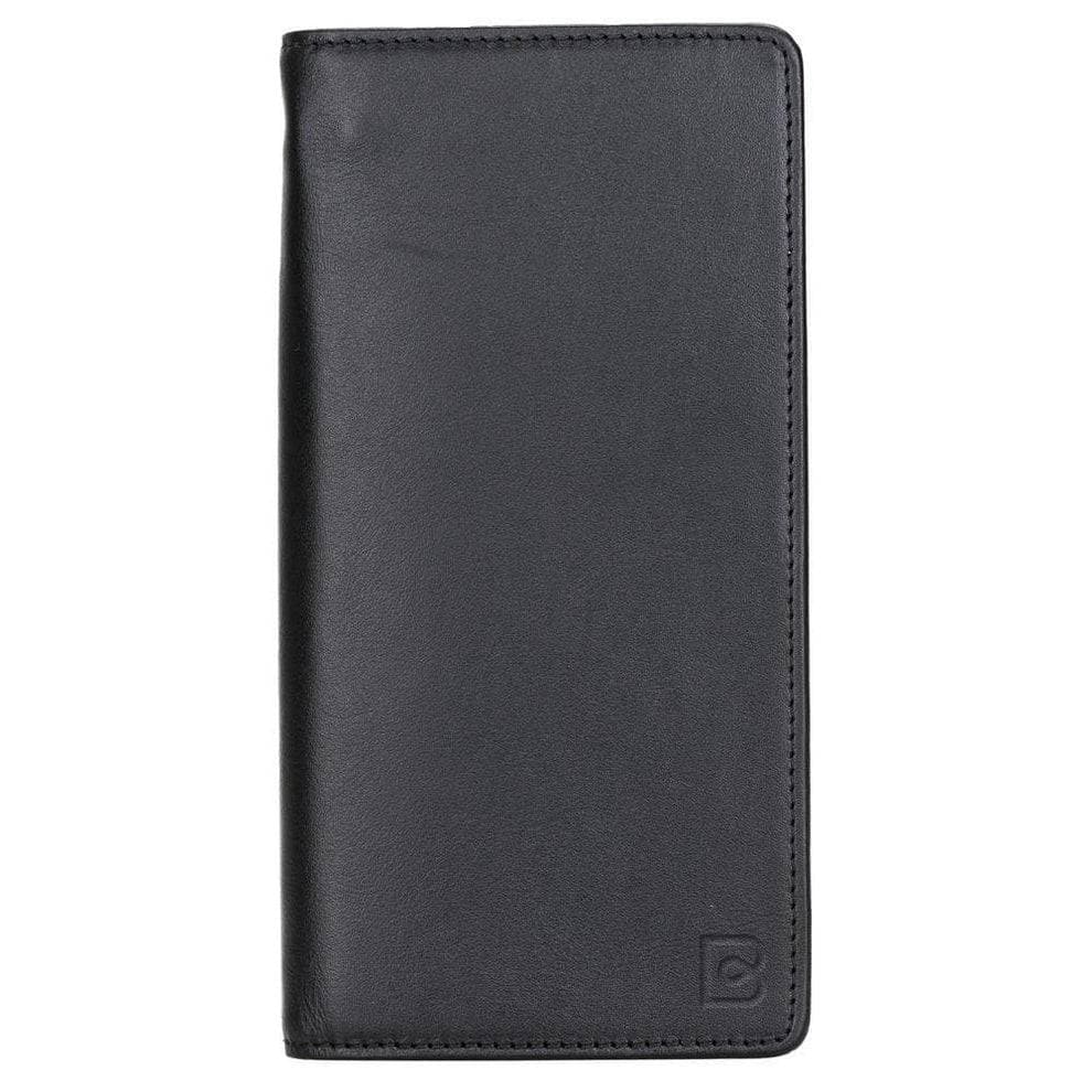 Evra Customizable, Genuine Leather Universal Wallet for Unisex Rustic Black / Leather Bouletta
