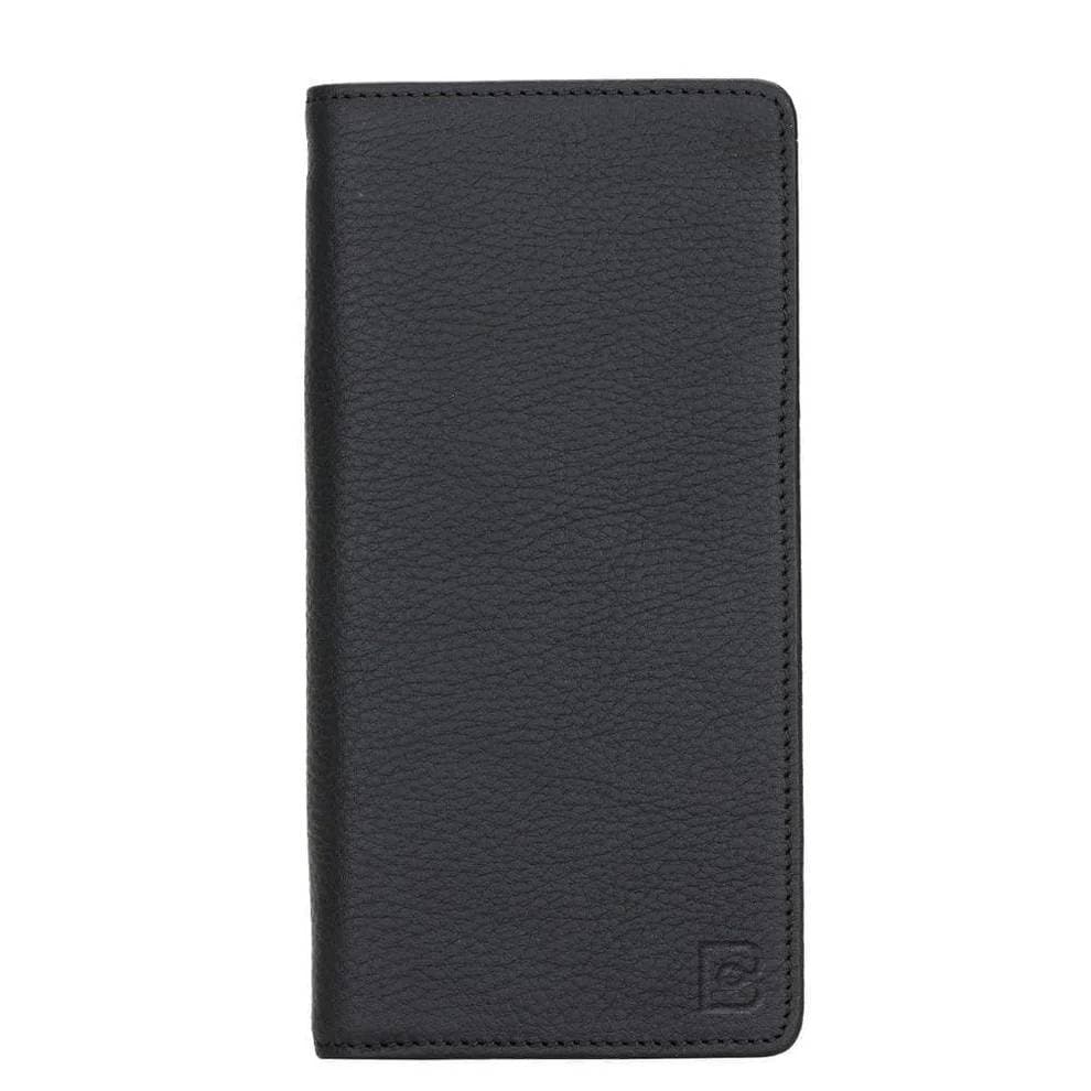 Evra Customizable, Genuine Leather Universal Wallet for Unisex Floater Black / Leather Bouletta