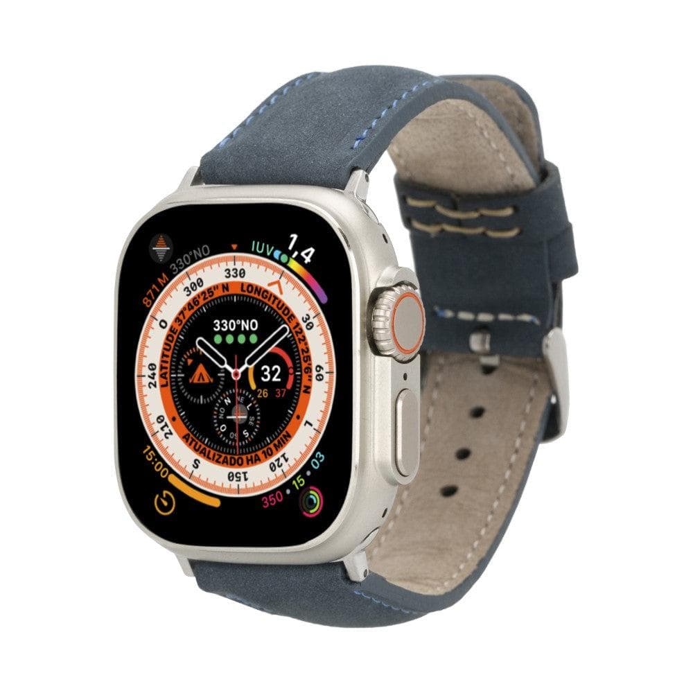 Exeter Classic Apple Watch Leather Straps Blue / Leather Bouletta