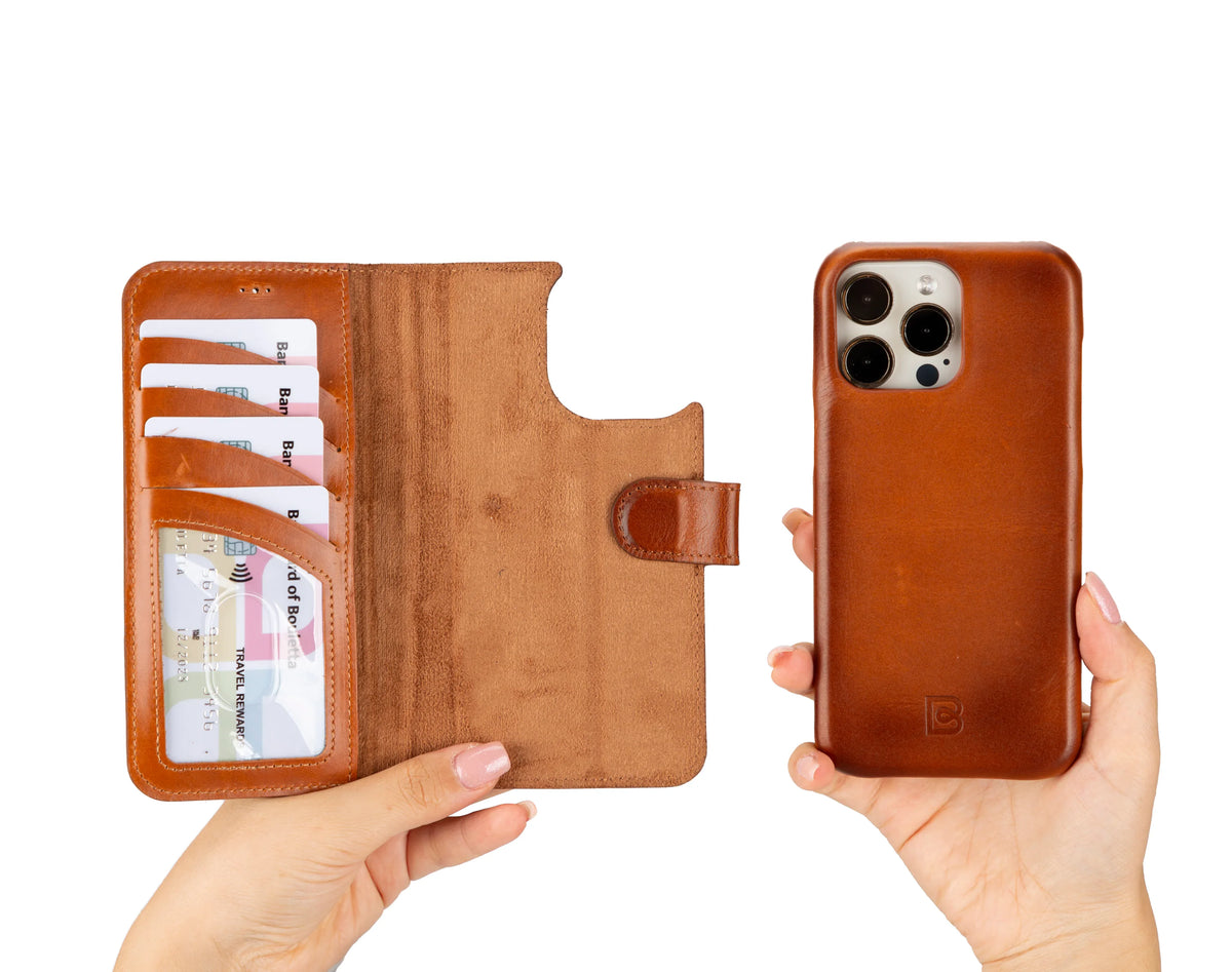 F360 Magic Leather I Phone 16 Pro Detachable Wallet Case Bouletta