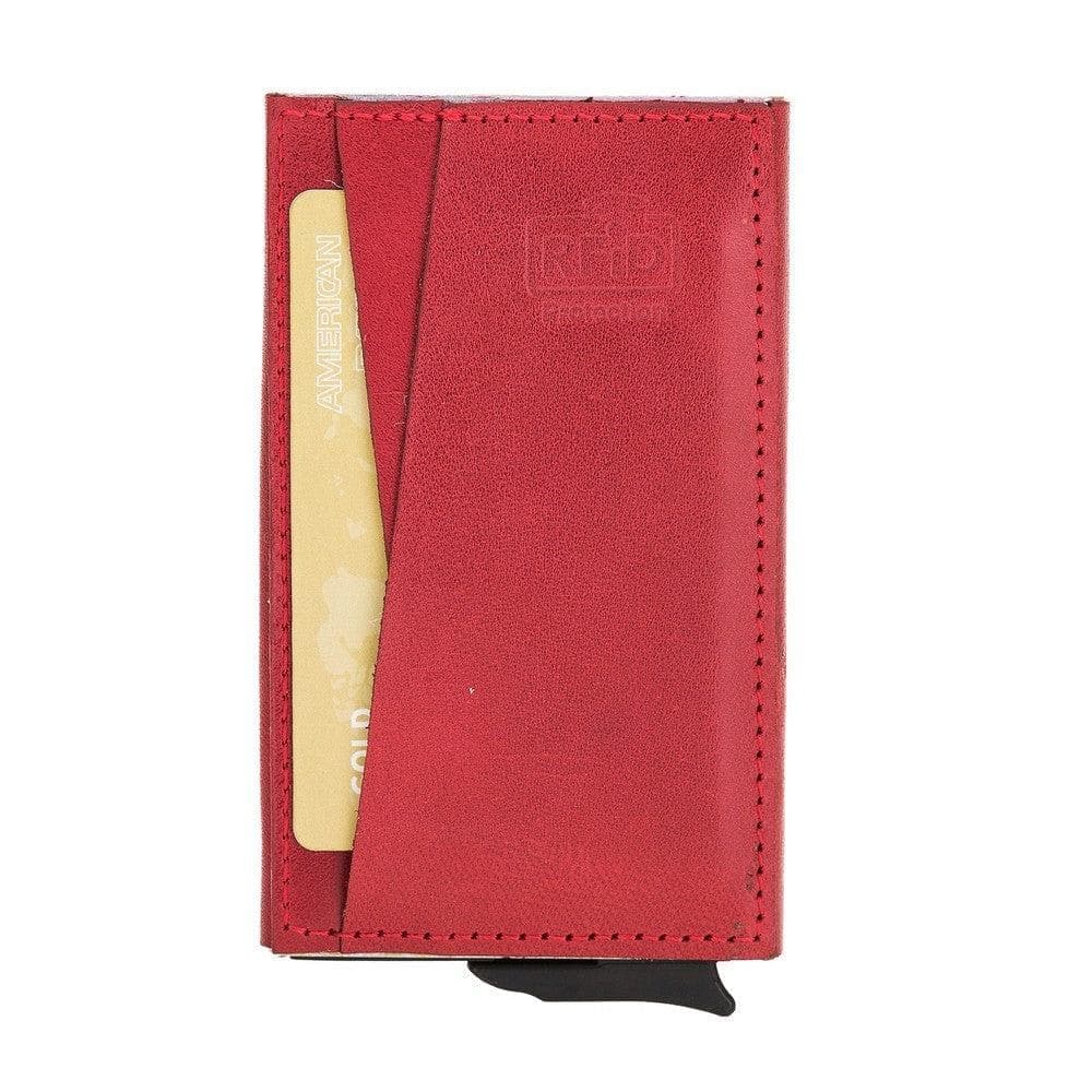 Fernando Leather RFID Card Holder Red Bouletta
