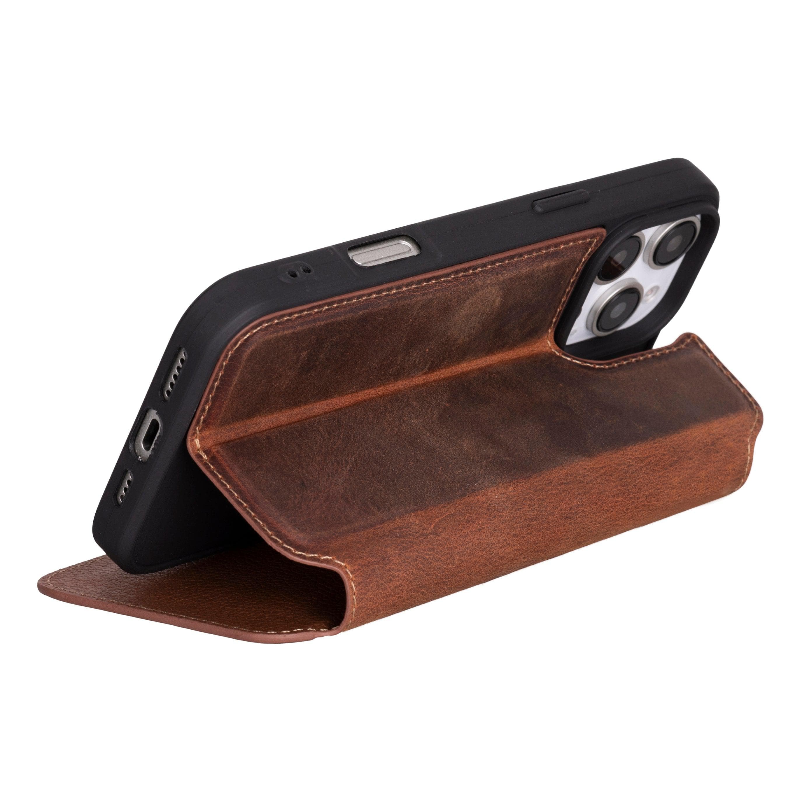 Firenze iPhone 16 Pro Leather Folio Case Bouletta