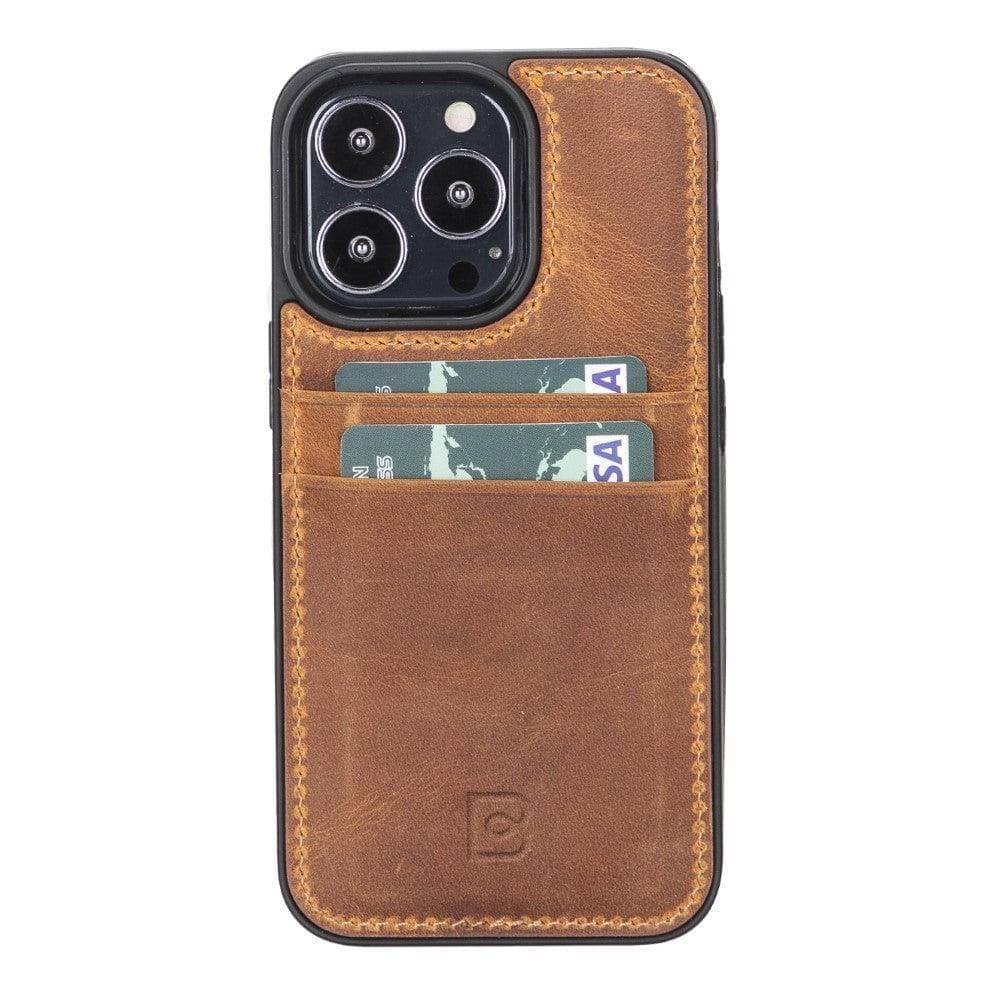 Flex Cover Card Holder iPhone 13 Series Leather Back Cover / FXC CCP iPhone 13 / Moccasin Bouletta
