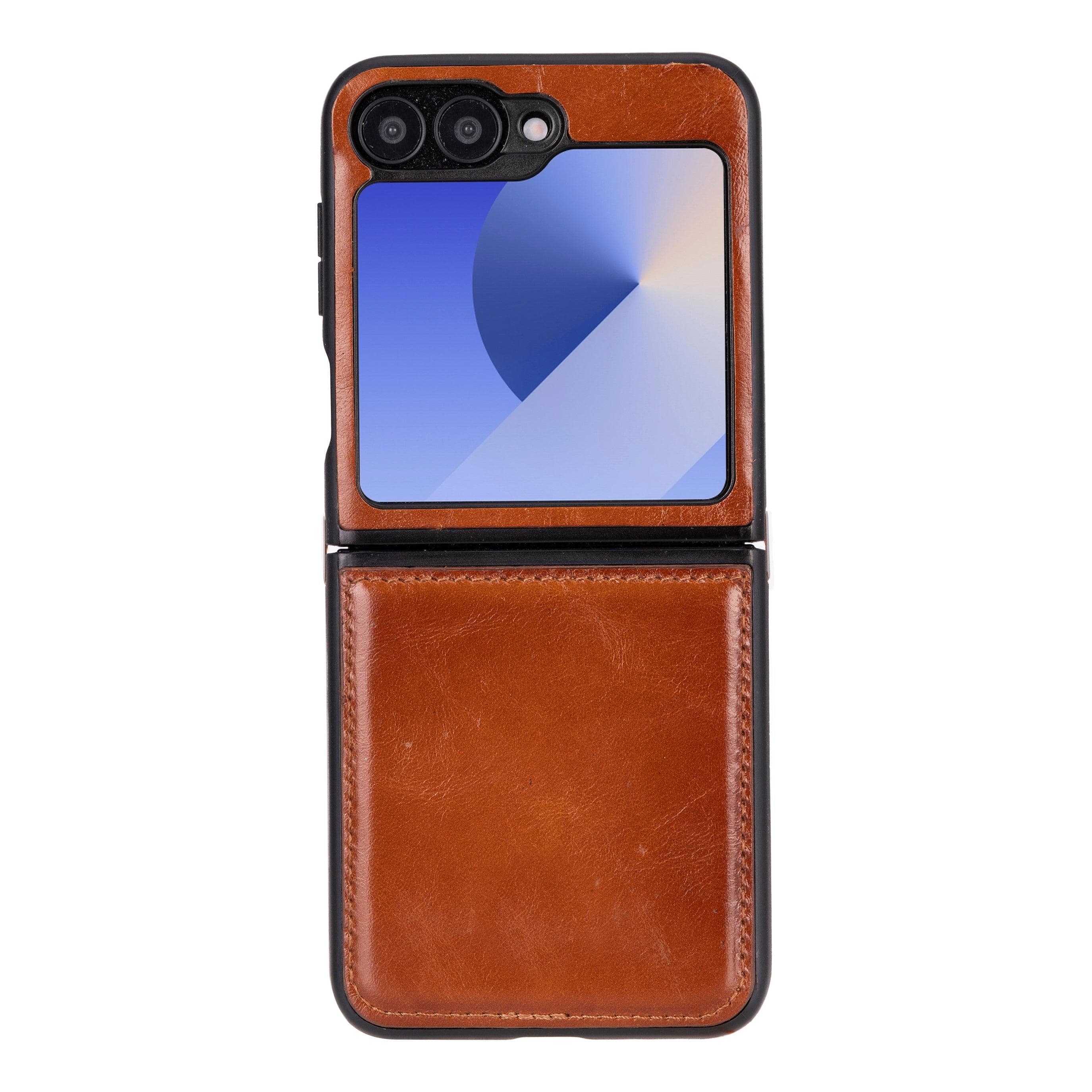 Flex Cover Galaxy Z Flip 6 Leather Case Tan Bouletta