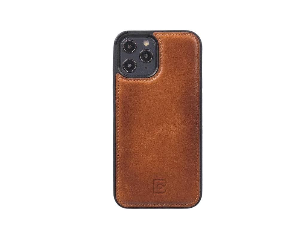 Flex Cover iPhone 12 Series Leather Back Cover iPhone 12 / iPhone 12 Pro / Tan Bouletta