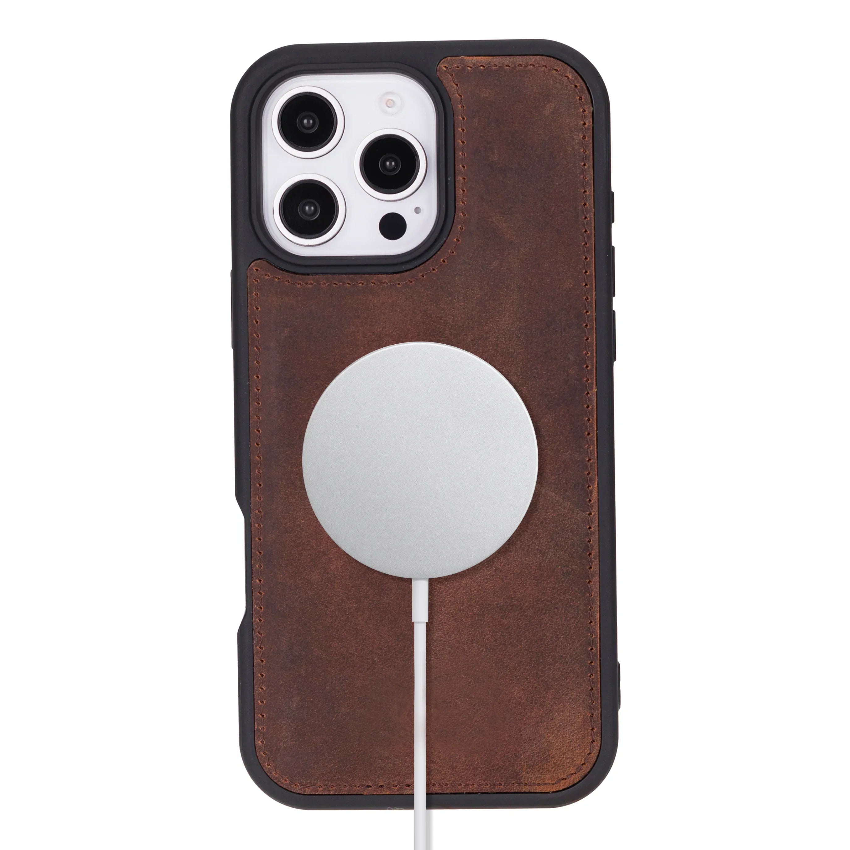 Flex Cover iPhone 16 Pro Max Leather Case Saddle Brown Bouletta