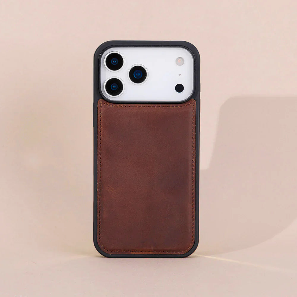 Flex Cover iPhone 17 Pro Max Leather Case Saddle Brown Bouletta