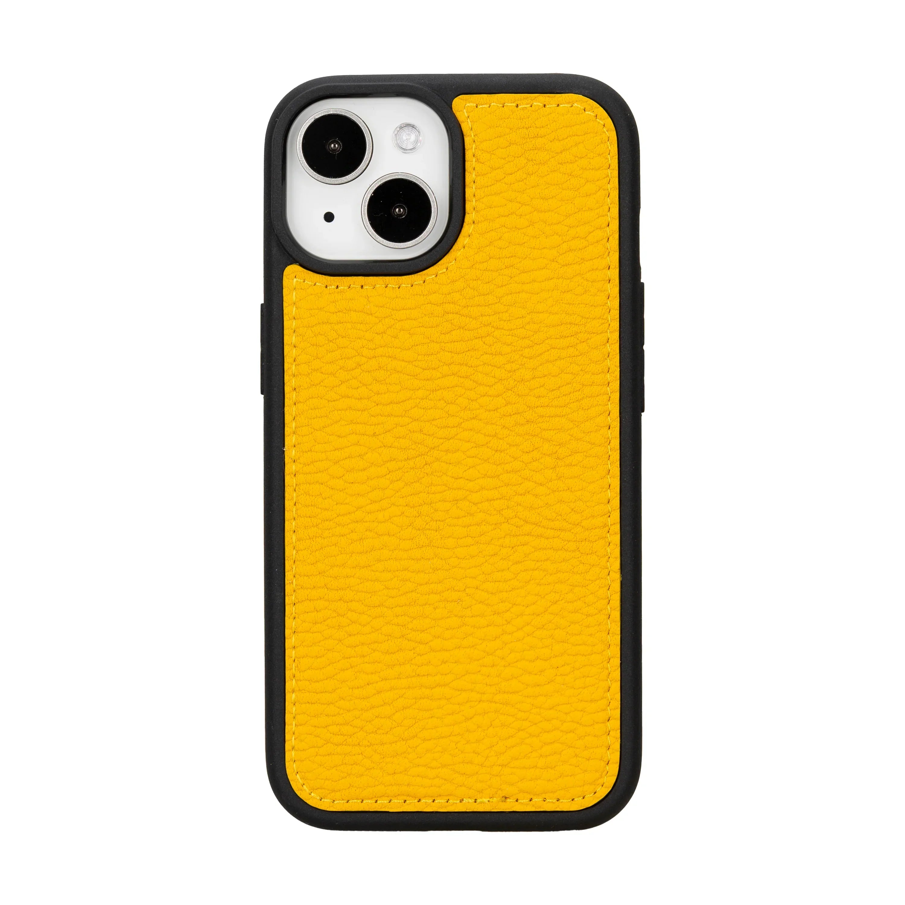 Flex Cover Leather iPhone 15 Case Yellow Bouletta