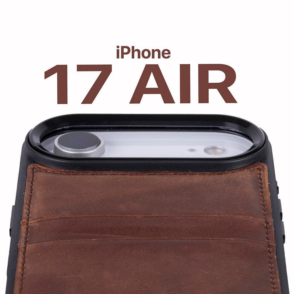 Flex Cover Leather iPhone 17 Air Case with Card Holder Bouletta