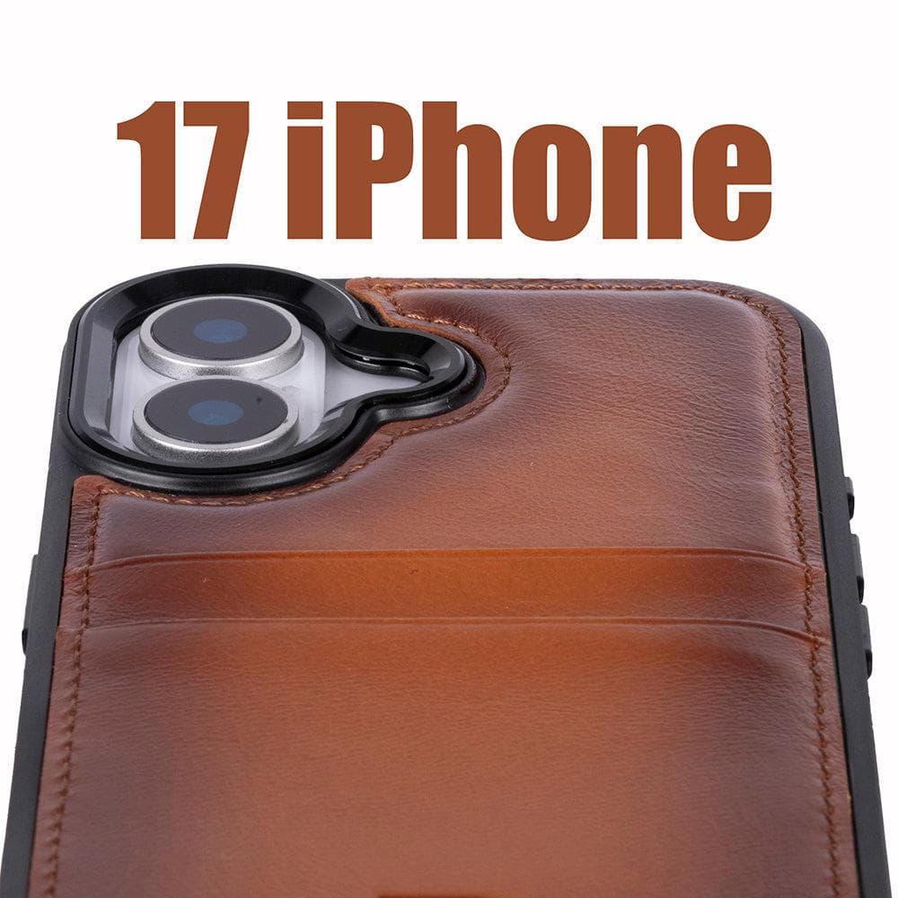 Flex Cover Leather iPhone 17 Case with Card Holder Bouletta