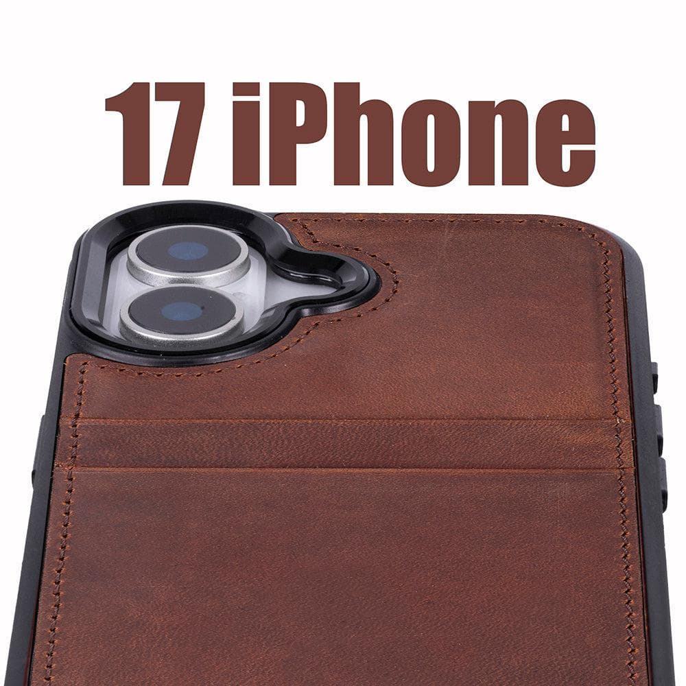 Flex Cover Leather iPhone 17 Case with Card Holder Bouletta