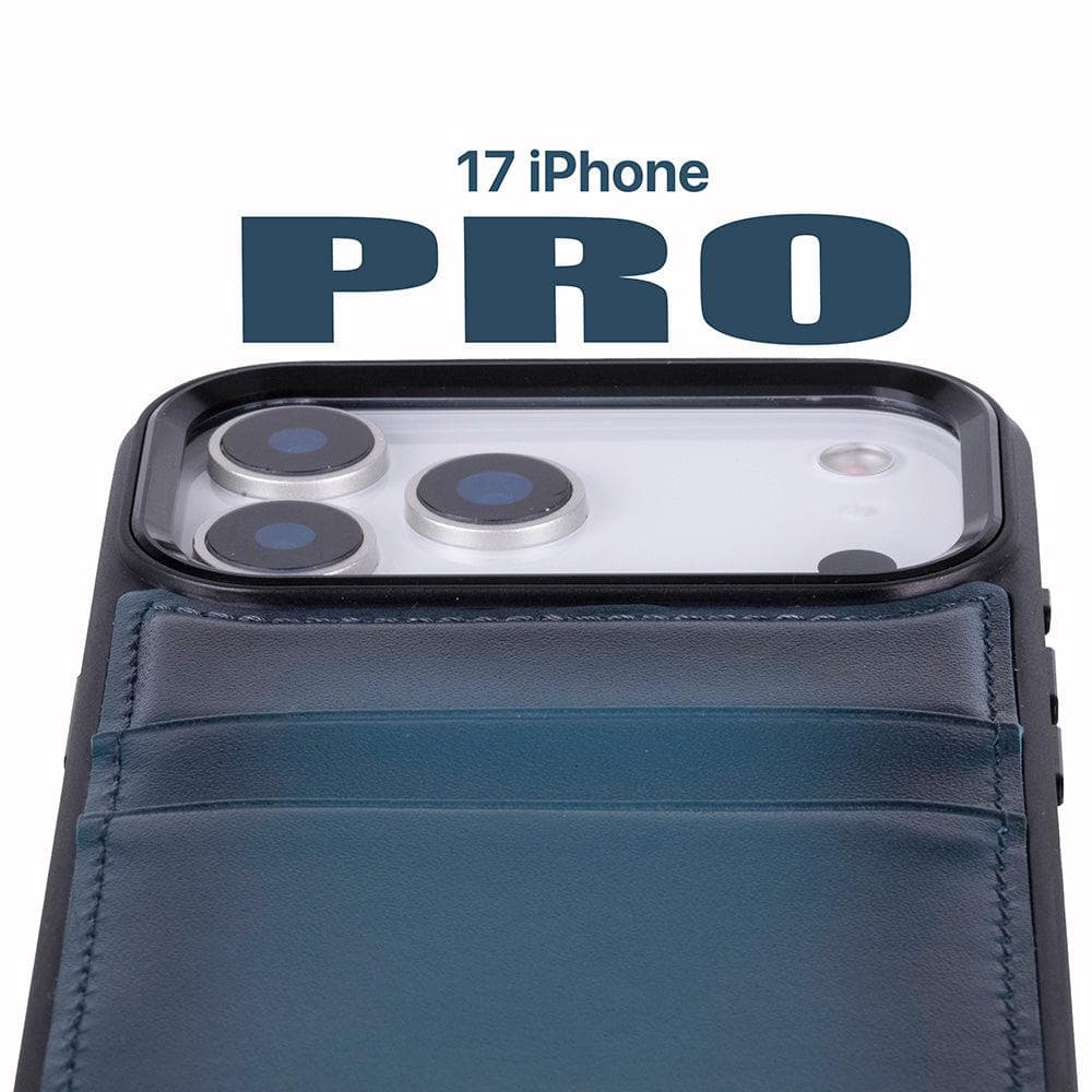 Flex Cover Leather iPhone 17 Pro Case with Card Holder Bouletta