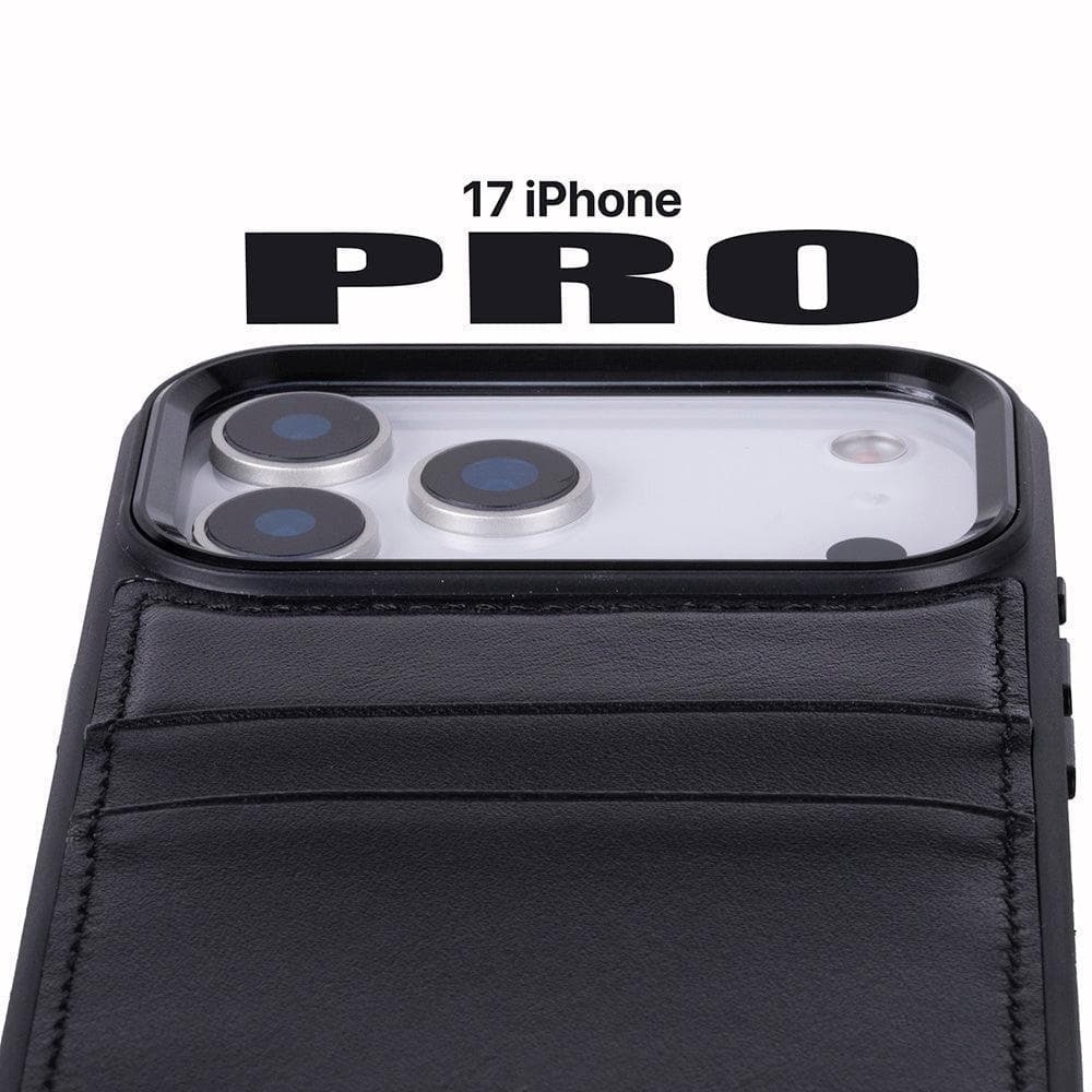 Flex Cover Leather iPhone 17 Pro Case with Card Holder Bouletta